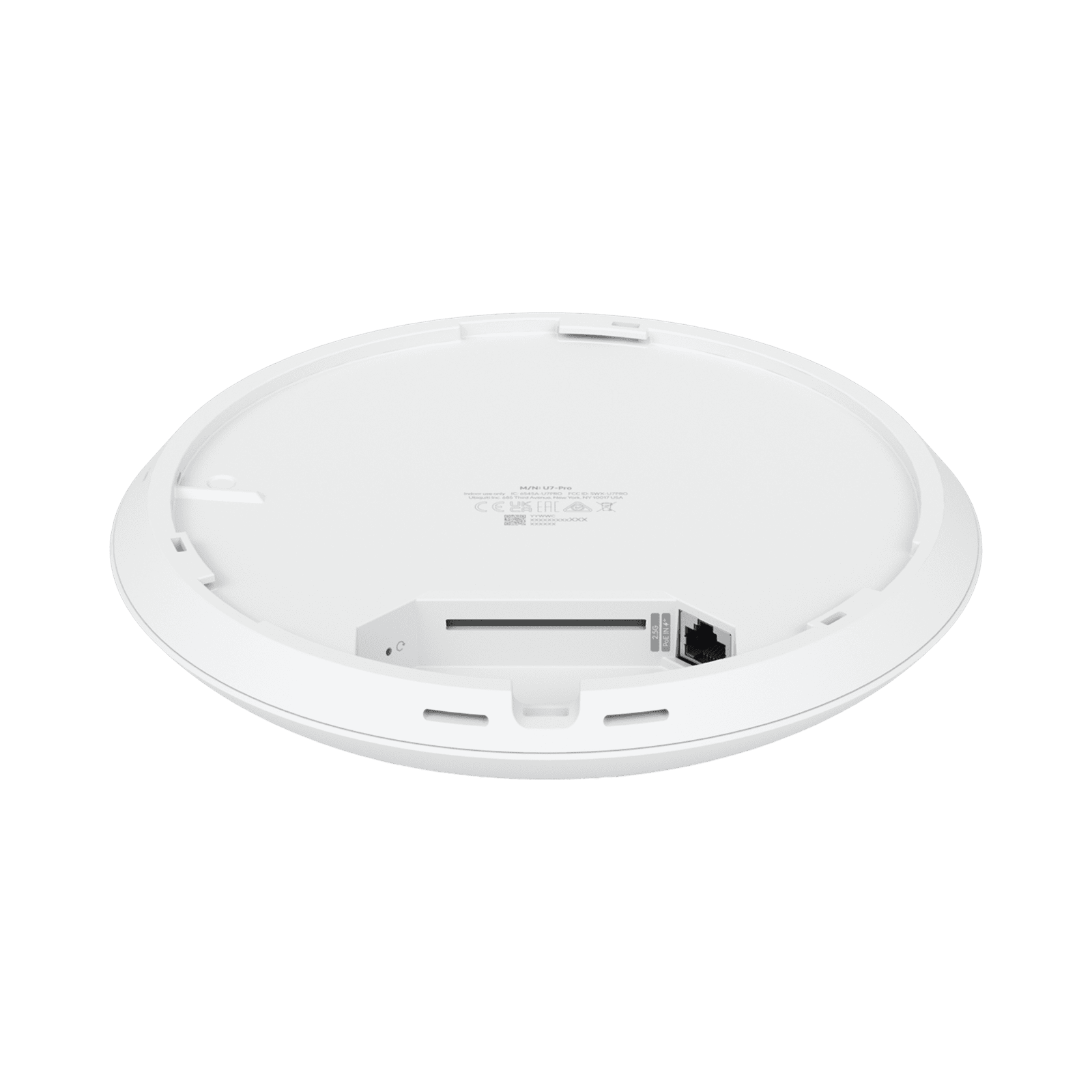 Access Point UniFi WiFi 7 Pro soporta 6 GHz, para interior en techo, 6 streams totales, MU-MIMO 2×2 en cada banda, tribanda, puerto 2.5 GBE. NO incluye POE U7-PRO - UBIQUITI INC.