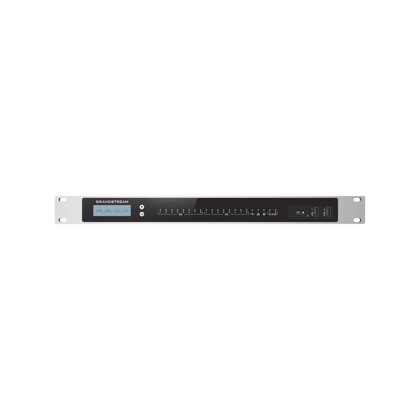 Conmutador IP-PBX para hasta 3000 usuarios y 450 llamadas simultaneas, 8FXO, 8FXS,  para solución de comunicaciones unificadas y colaboración UCM6308 - Grandstream