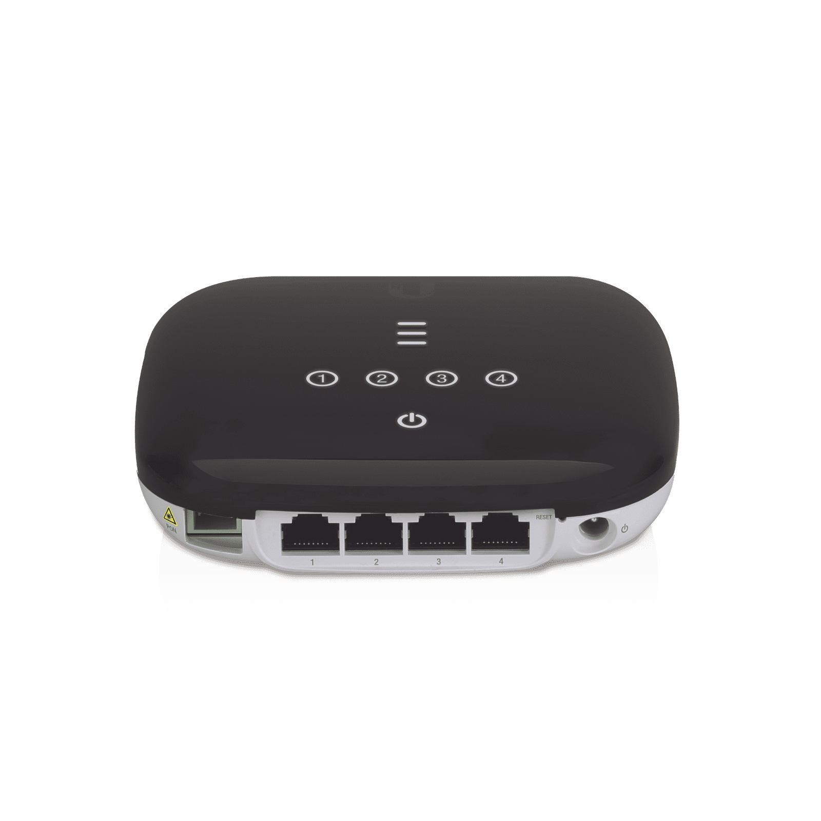 UFiber WiFi 802.11n GPON ONU, Unidad de red óptica con 1 puerto WAN GPON (SC/APC) + 4 puertos LAN Gigabit Ethernet UF-WIFI - UBIQUITI INC.