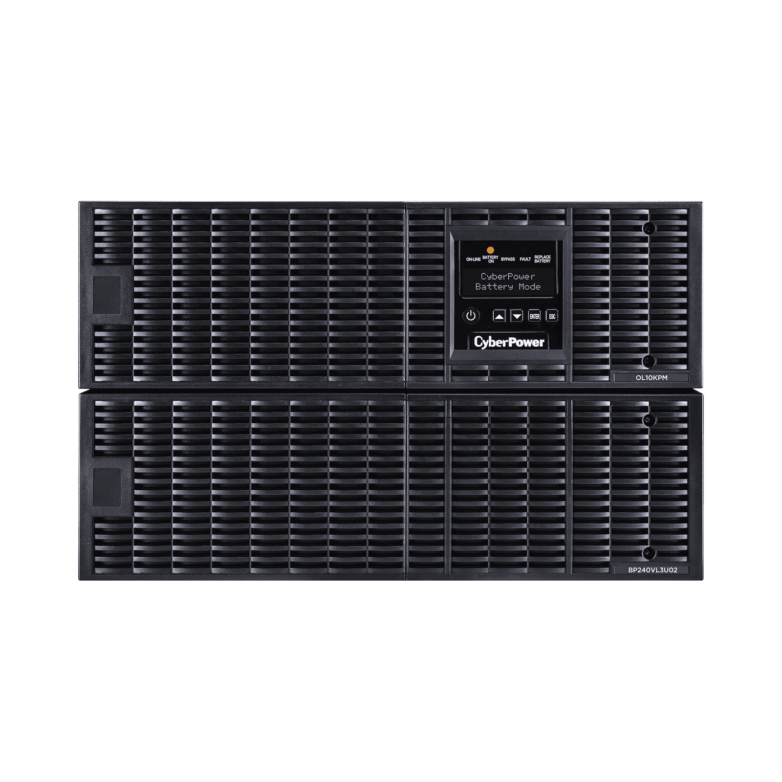 UPS de 10000 VA/10000 W, Online Doble Conversión, 200 – 240 Vac de Entrada, 200 – 240 Vac de Salida, Terminal Hardwired, Onda Senoidal Pura, Torre o Rack de 6 UR, Con 3 Tomas NEMA L6-30R OL10KRT - CyberPower