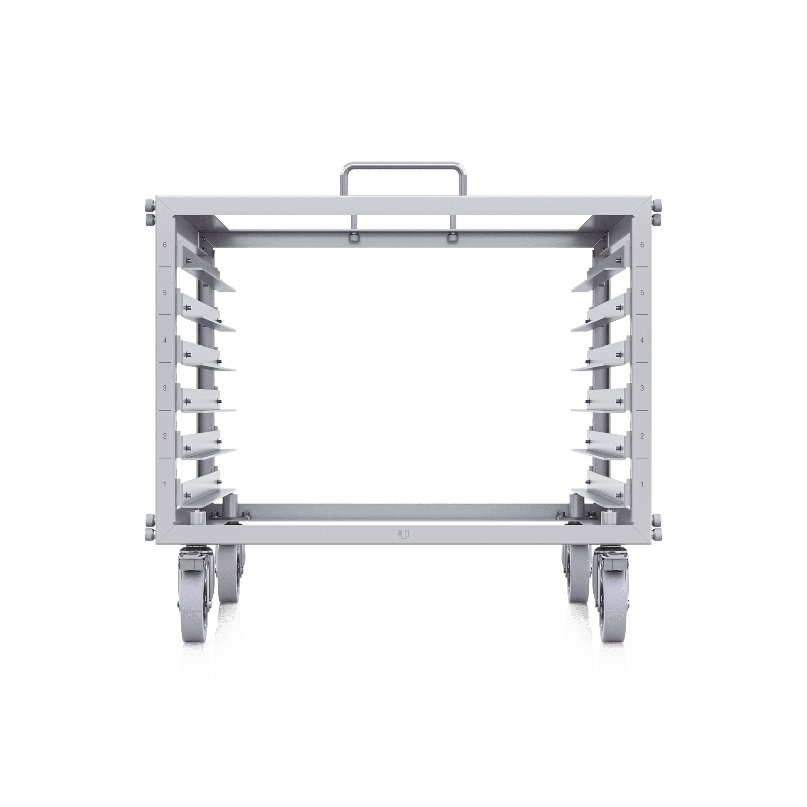 UniFi Rack Móvil de 6 Unidades, incluye 1 patchpanel de 24 puertos Gigabit, no requiere herramientas para armarse, incluye ruedas. U-RACK-6U-TL - UBIQUITI INC.