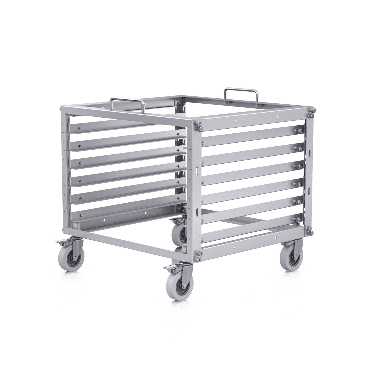 UniFi Rack Móvil de 6 Unidades, incluye 1 patchpanel de 24 puertos Gigabit, no requiere herramientas para armarse, incluye ruedas. U-RACK-6U-TL - UBIQUITI INC.