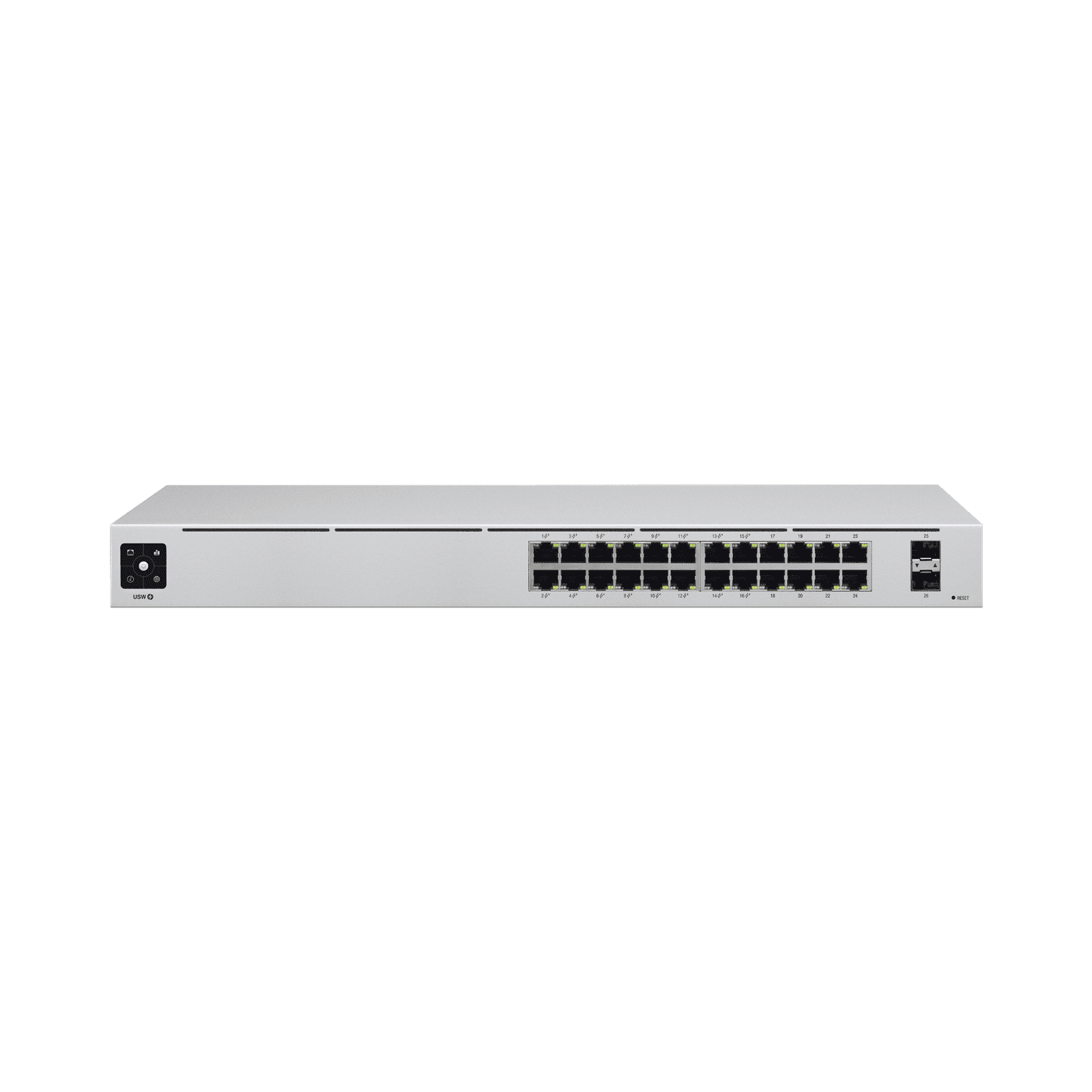 UniFi Switch USW-24-POE Gen2, Capa 2 de 24 puertos (16 puertos PoE 802.3af/at + 8 puertos Gigabit) + 2 puertos 1G SFP, 95W, pantalla informativa USW-24-POE - UBIQUITI NETWORKS