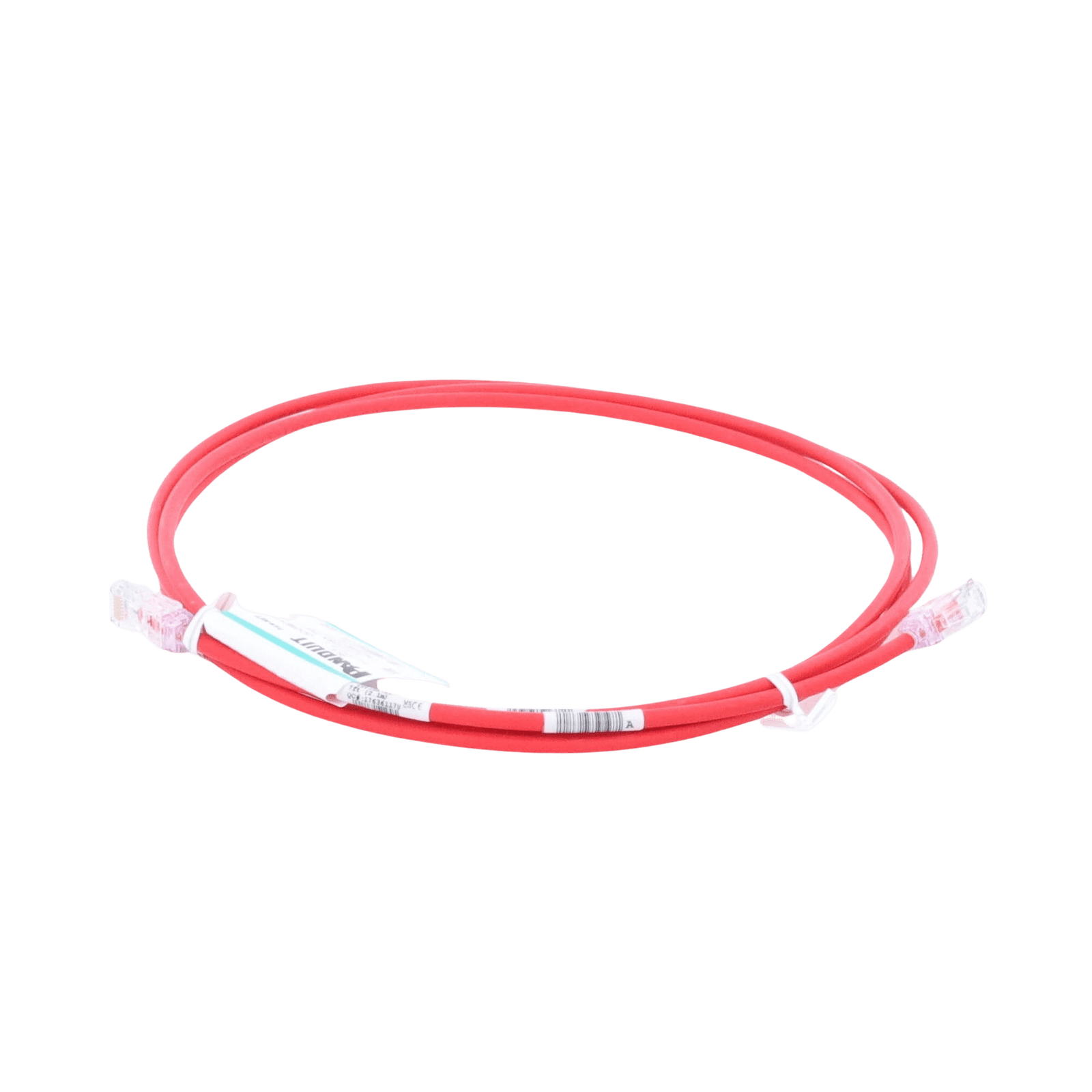 Cable de Parcheo UTP Cat6A, CM/LSZH, Diámetro Reducido (28AWG), Color Rojo, 7ft UTP28X7RD - PANDUIT