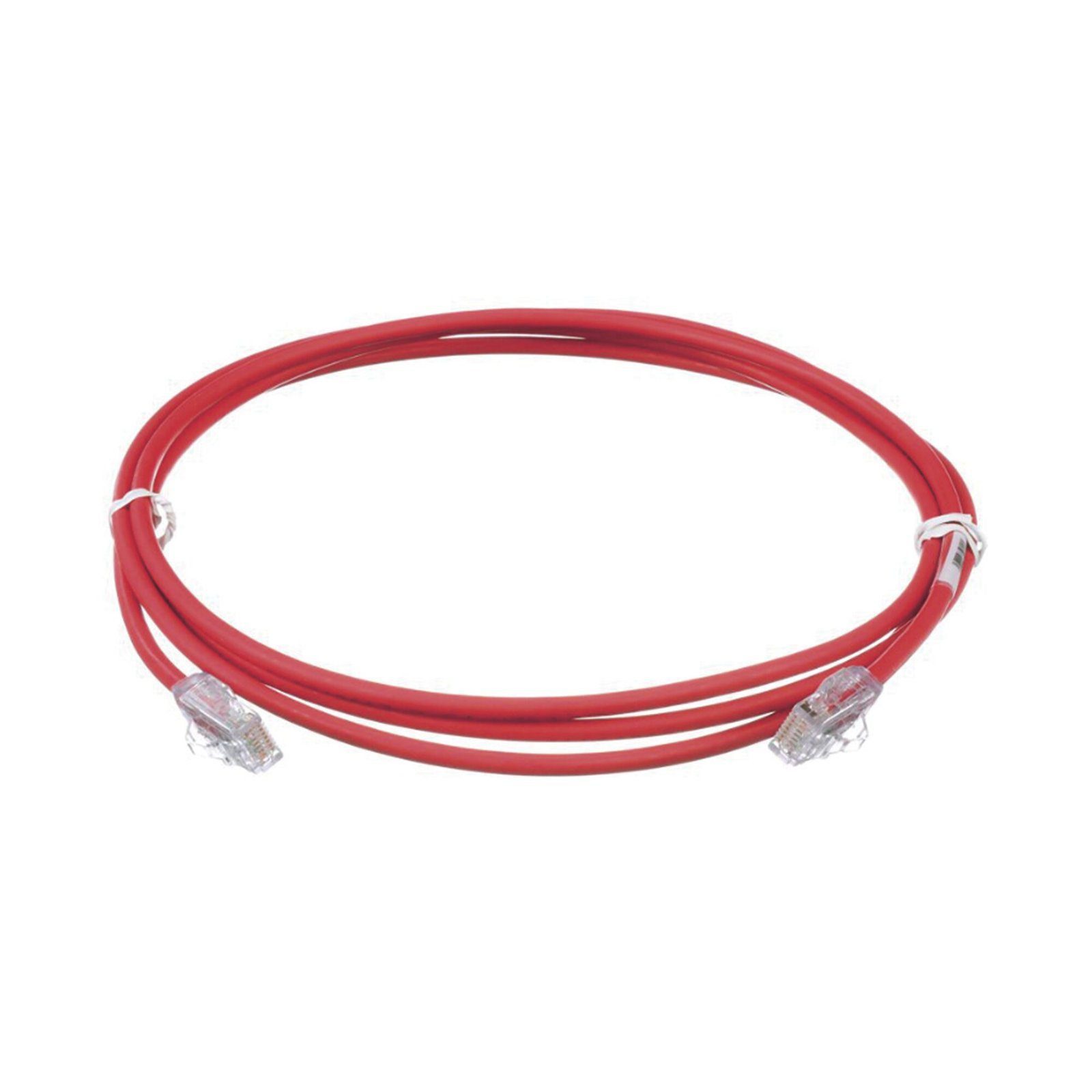 Cable de Parcheo UTP Cat6A, CM/LSZH, Diámetro Reducido (28AWG), Color Rojo, 7ft UTP28X7RD - PANDUIT