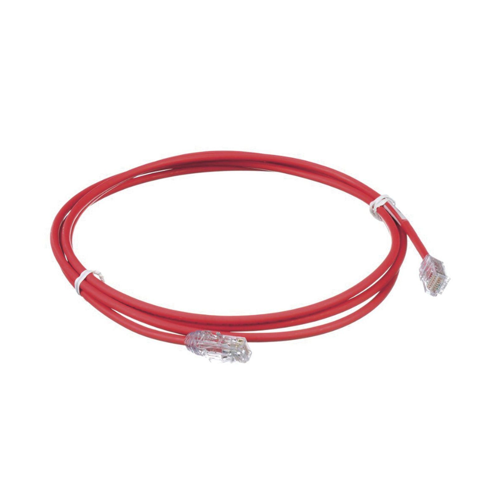 Cable de Parcheo UTP Cat6A, CM/LSZH, Diámetro Reducido (28AWG), Color Rojo, 7ft UTP28X7RD - PANDUIT