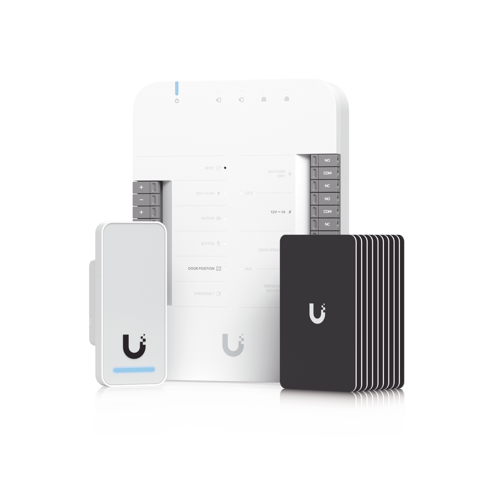 UniFi Access Kit de Inicio Gen 2, Incluye Hub para conexiones, lector NFC y movimiento / 10 tarjetas de acceso / sistema completo para abrir una puerta UA-G2-SK - UBIQUITI INC.