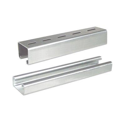 Unicanal liso 4×2 cm, 3000 mm de Longitud, con acabado ElectroZinc UNL-4X2-U30-EZ - CHAROFIL