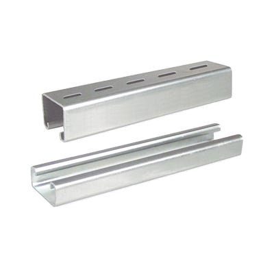 Unicanal perforado 4×2, 3000 mm, con acabado Electro Zinc UNP-4X2-U30-EZ - CHAROFIL