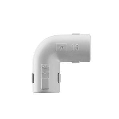 Unión en “L” (Codo) para tubería rígida, recomendado para cable eléctrico, PVC Auto-extinguible, de 32 mm DX-40-332 - GEWISS
