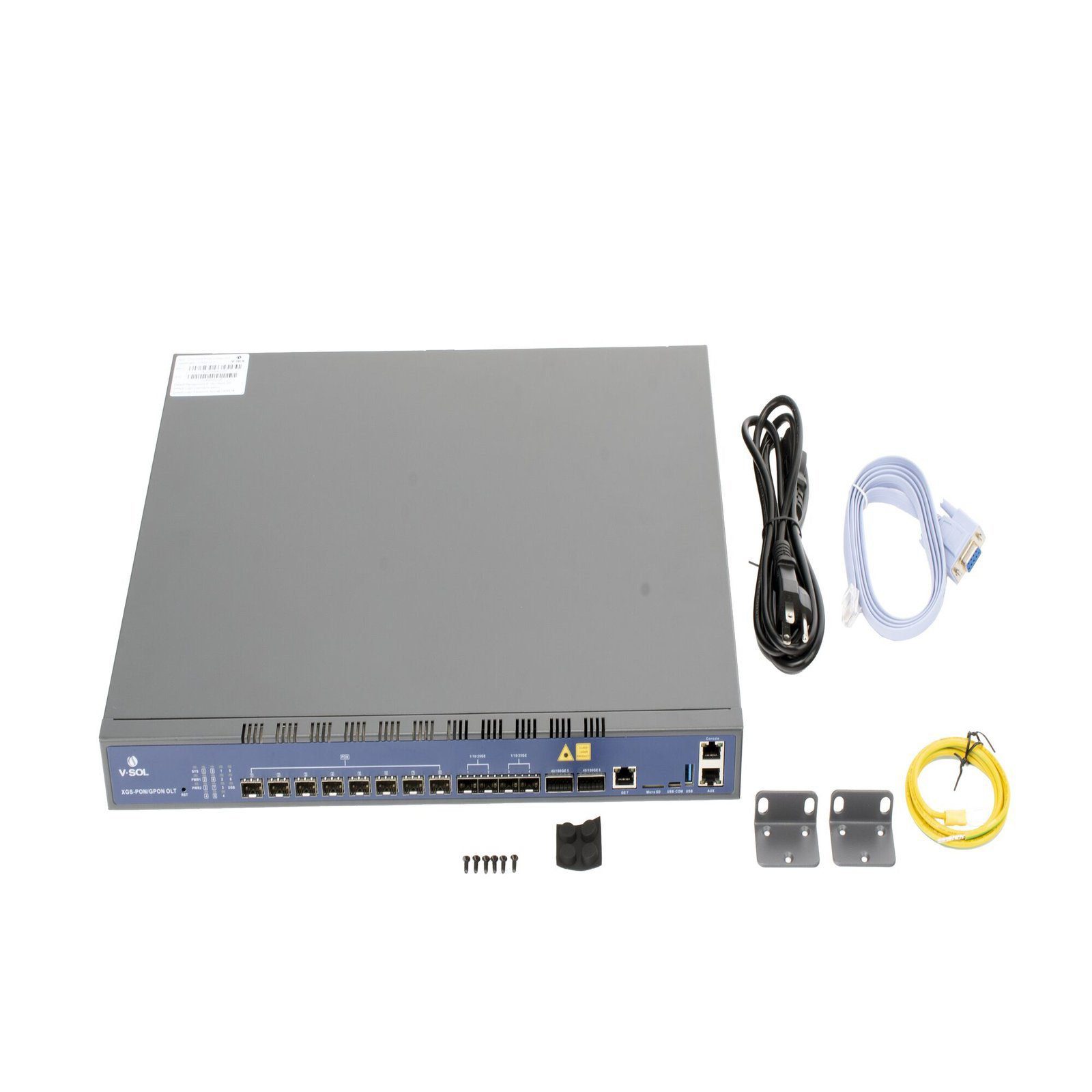 OLT de 2 Puertos XGSPON / 4 Puertos Uplink (2 Puerto Gigabit RJ45 + 2 Puertos SFP/SFP+) / Hasta 512 ONUs V1600-XG02 - V-SOL