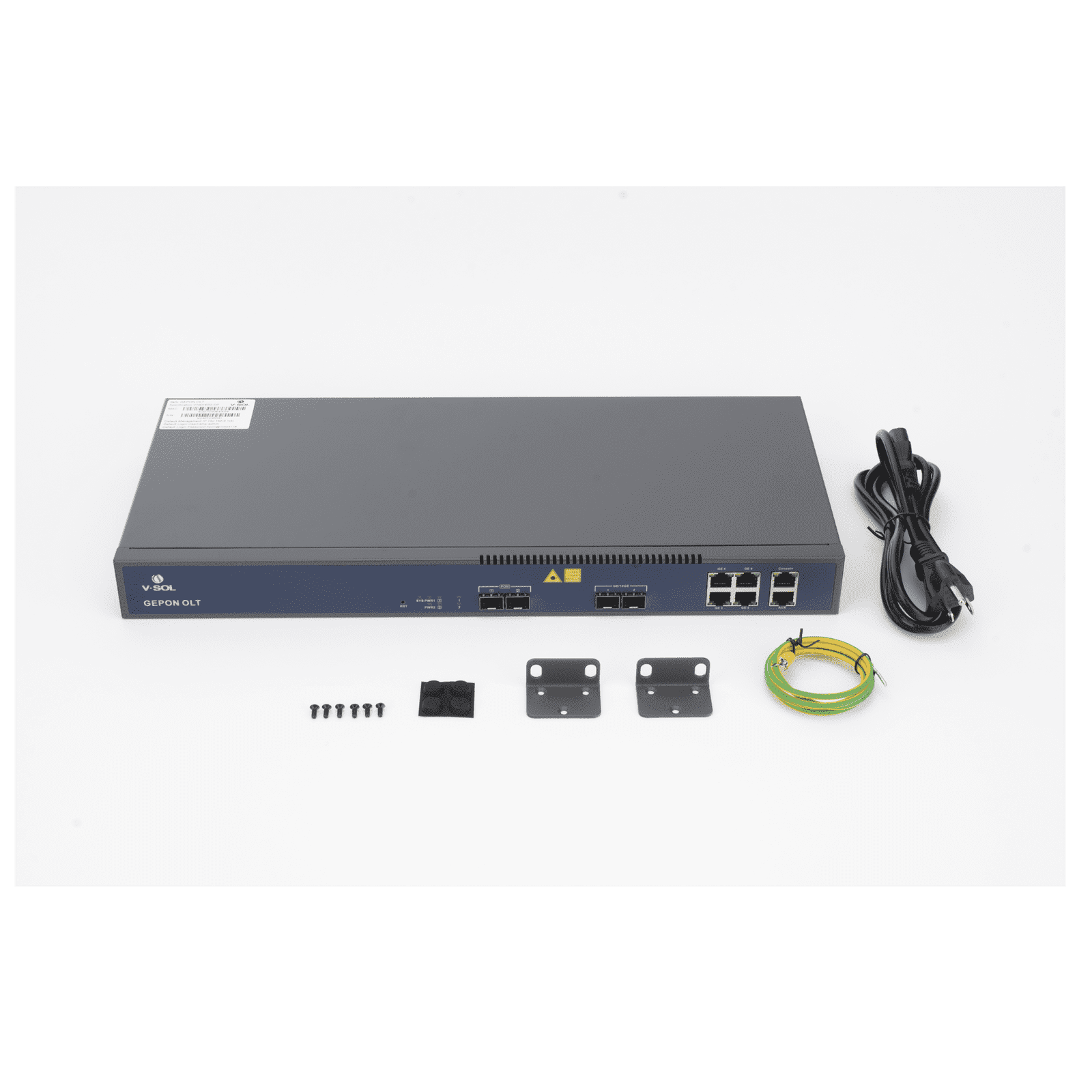 OLT de 2 puertos EPON con 6 puertos Uplink (4 puertos Gigabit Ethernet + 2 puertos Gigabit Ethernet SFP/SFP+) / hasta 128 ONUS V1601E02-DP - V-SOL