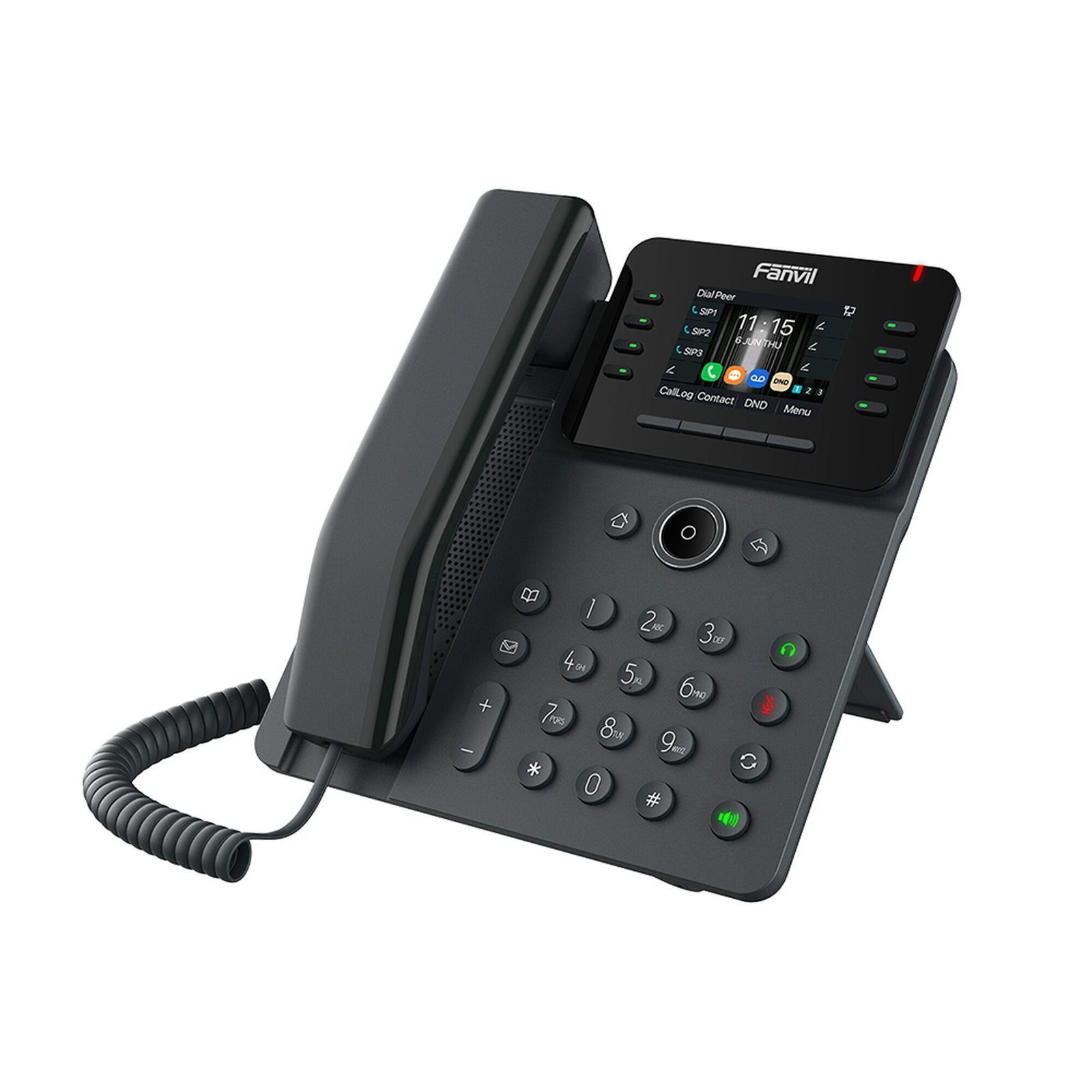 Teléfono IP Wi-Fi Empresarial,Bluetooth, 12 líneas SIP, pantalla a color 2.8″, PoE, puertos Gigabit, conferencia local de 6 vías. V62W - FANVIL