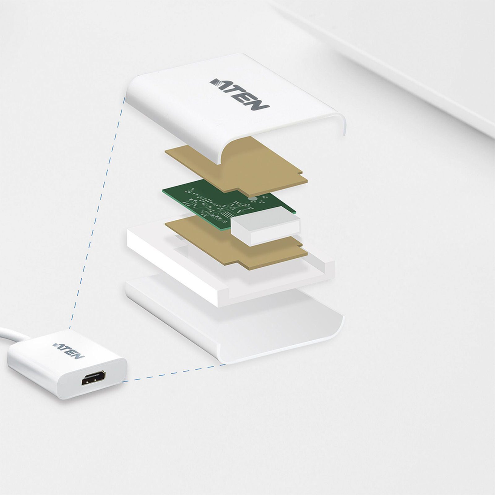 Mini consola extensora USB VGA Cat5 USB de hasta 320 pies /W/(EE.UU./REINO UNIDO/UE/SALIDA) ADP. ATEN VC985 - ATEN