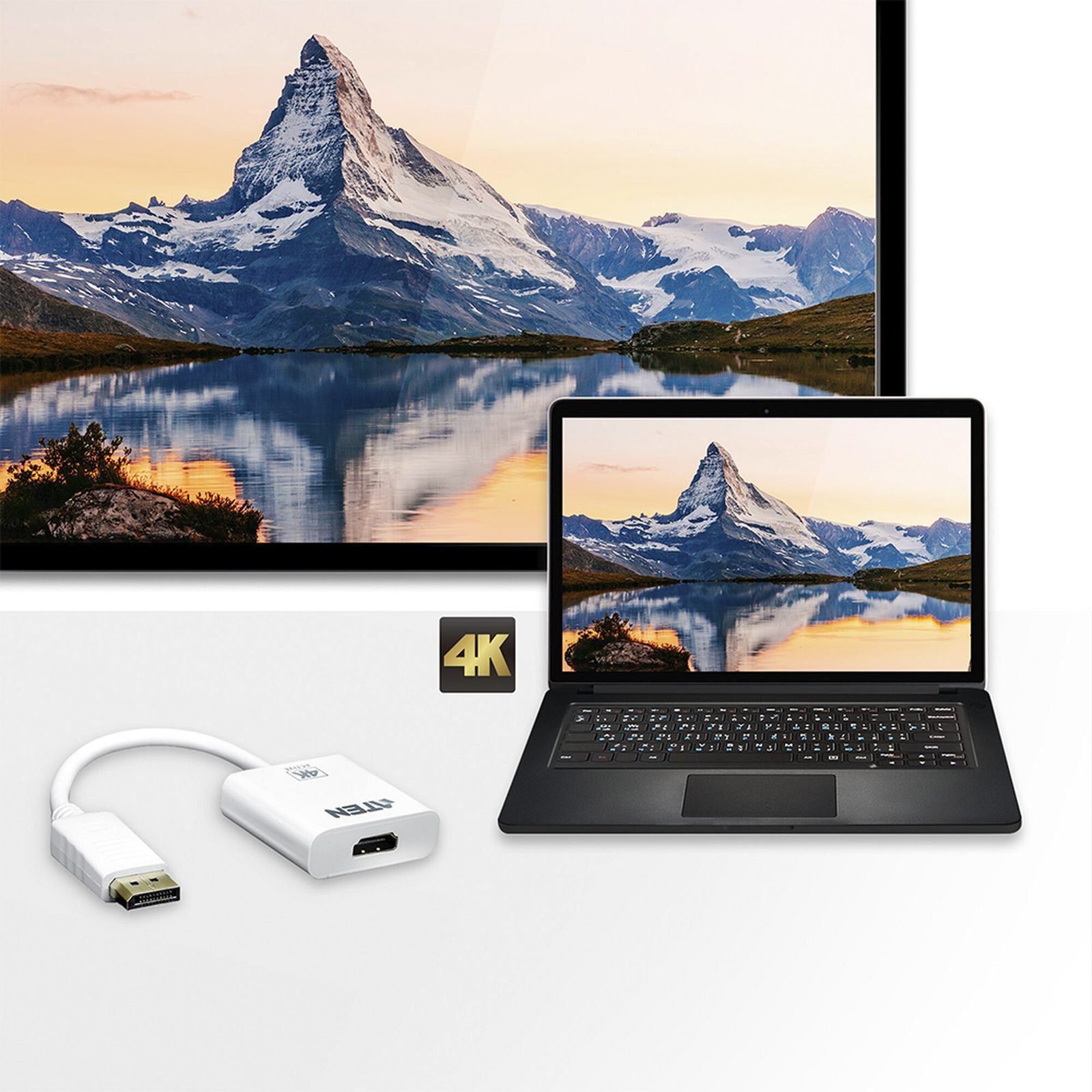 Adaptador activo de DisplayPort a HDMI 4K VC986 - ATEN