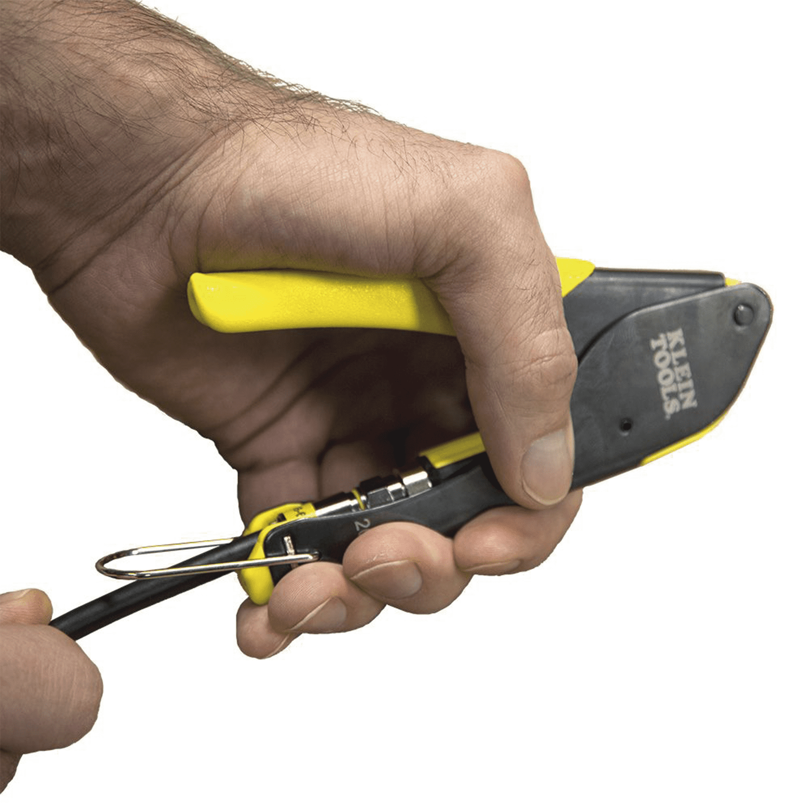 Pinza para Instalación de Conector F de Compresión con Cables RG59, RG6/6Q VDV212-008-SEN - KLEIN TOOLS
