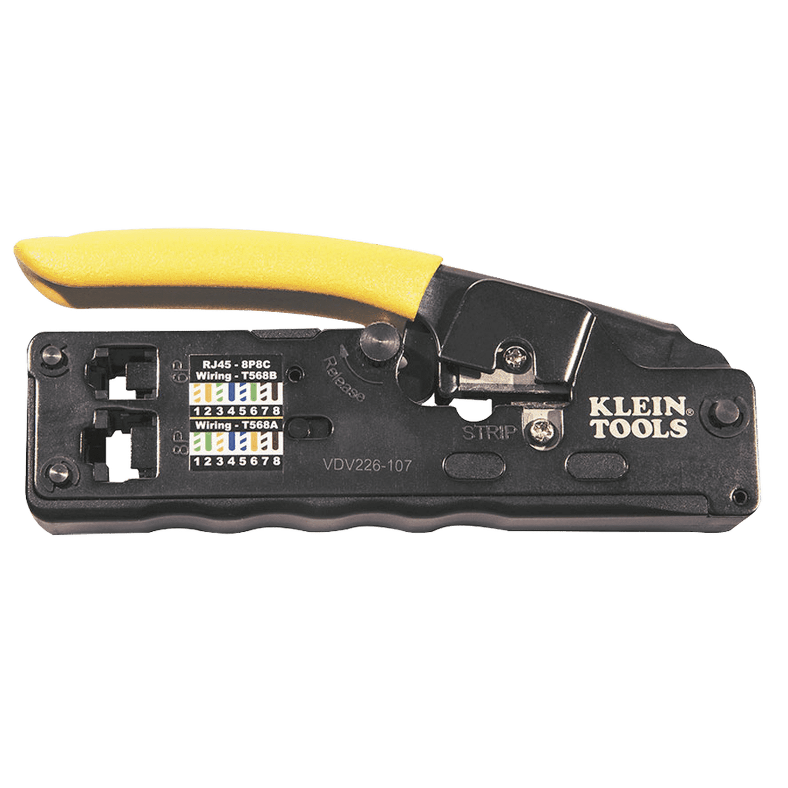 Ponchadora/Pelacables/Cortacables Compacta con Matraca para Conectores  RJ45 y RJ11/RJ12. VDV-226-107 - KLEIN TOOLS