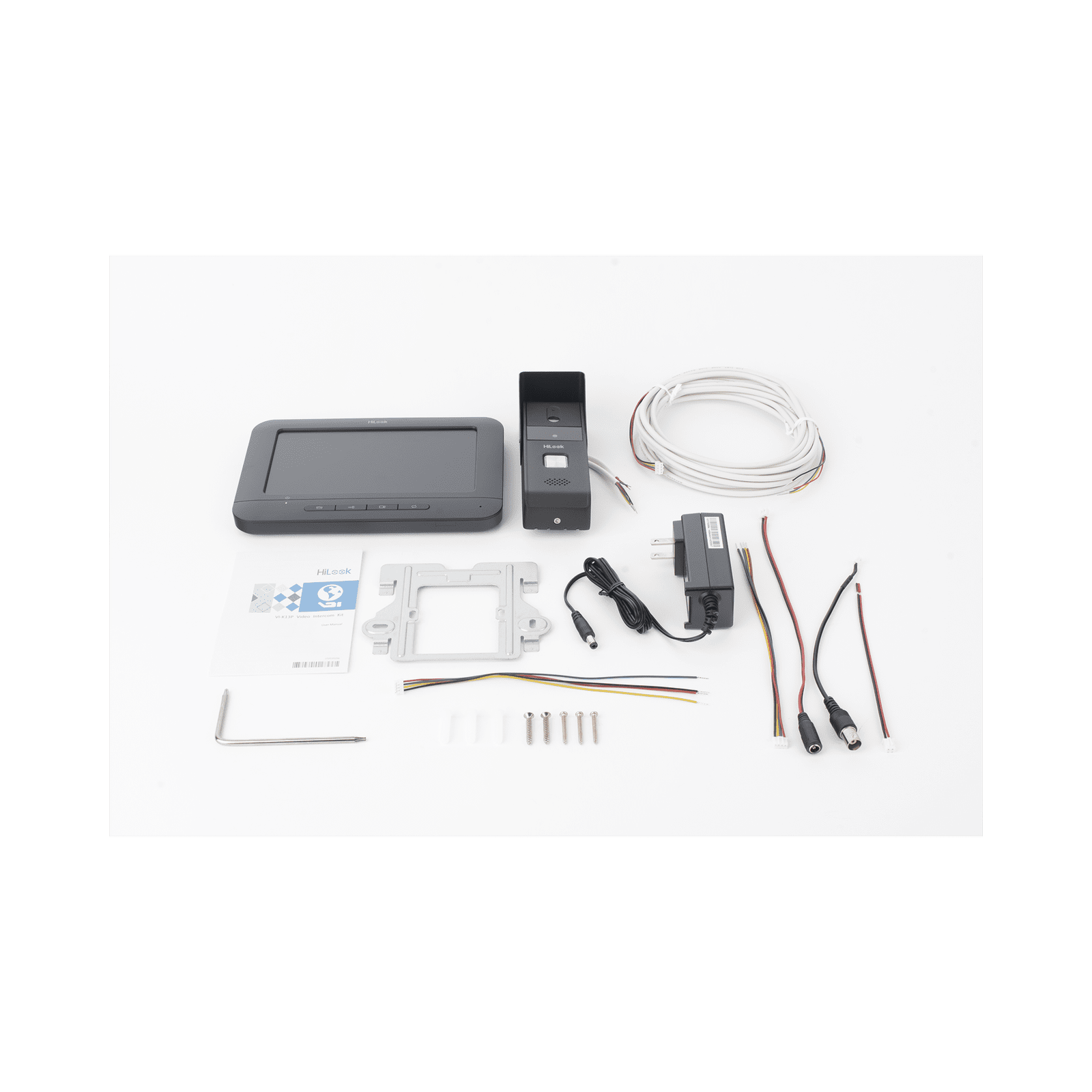 Kit de Videoportero Analógico con Pantalla LCD a Color de 7″ / Frente de Calle para Exterior IP65 / Salida de Relevador VI-K13P - HiLook by HIKVISION