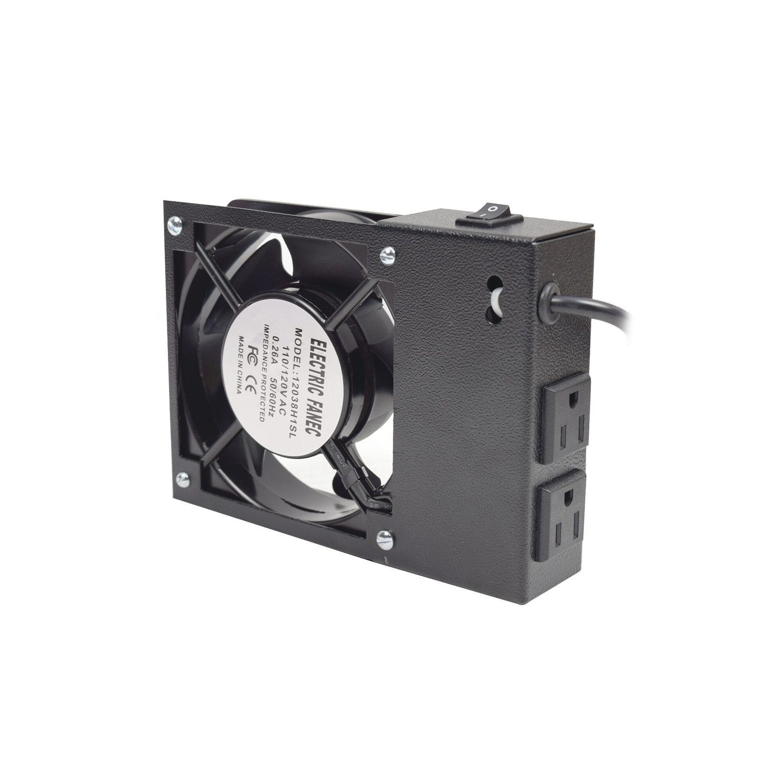 Ventilador 110 Vca con Clavija para Gabinete de Pared con 2 Tomas de Corriente LP-VENT-01 - LINKEDPRO BY EPCOM