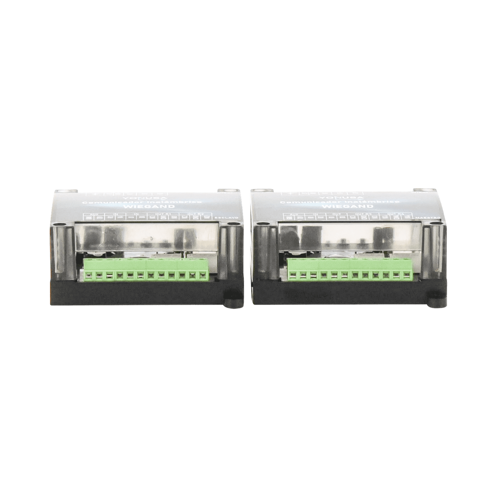 Convertidor de lectora para control de acceso (cableado a inalámbrico) / 1 Wiegand / 2 Relevadores / 2 Entradas / Hasta 1.6 KM de distancia WIE01 - YONUSA