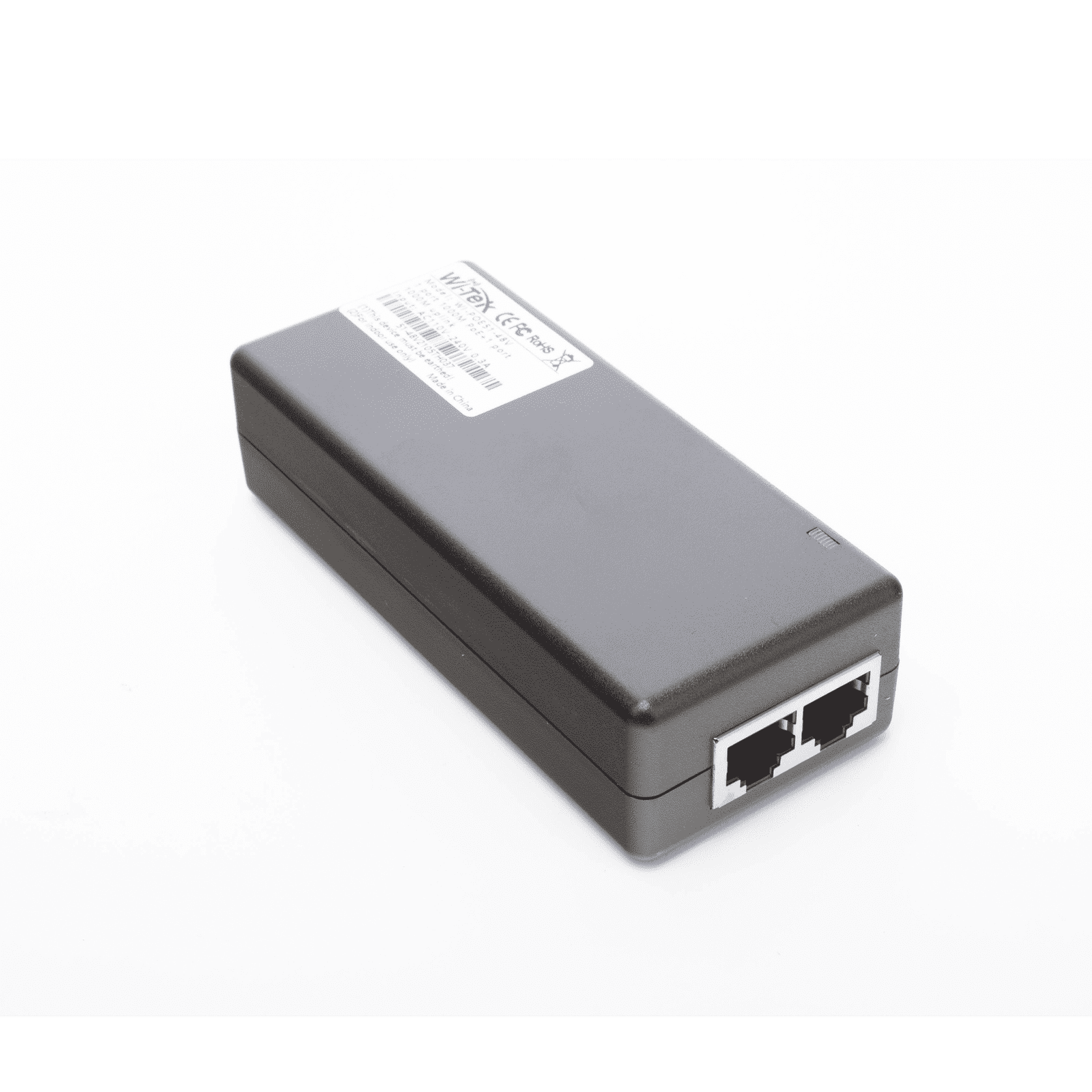 Inyector PoE 30W / PoE 802.3 af/at / 48V / Conexión plug and play / Alcance de hasta 100 metros / Aplicaciones CCTV WI-POE51-48V - WI-TEK