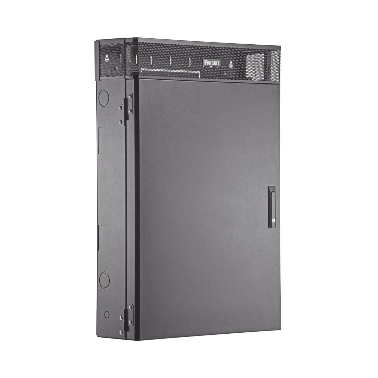 Gabinete de Montaje en Pared TrueEdge™, Con 3 UR para Equipo Activo y 3 UR para Paneles de Parcheo, Fabricado en Acero, Color Negro WME3BL - PANDUIT