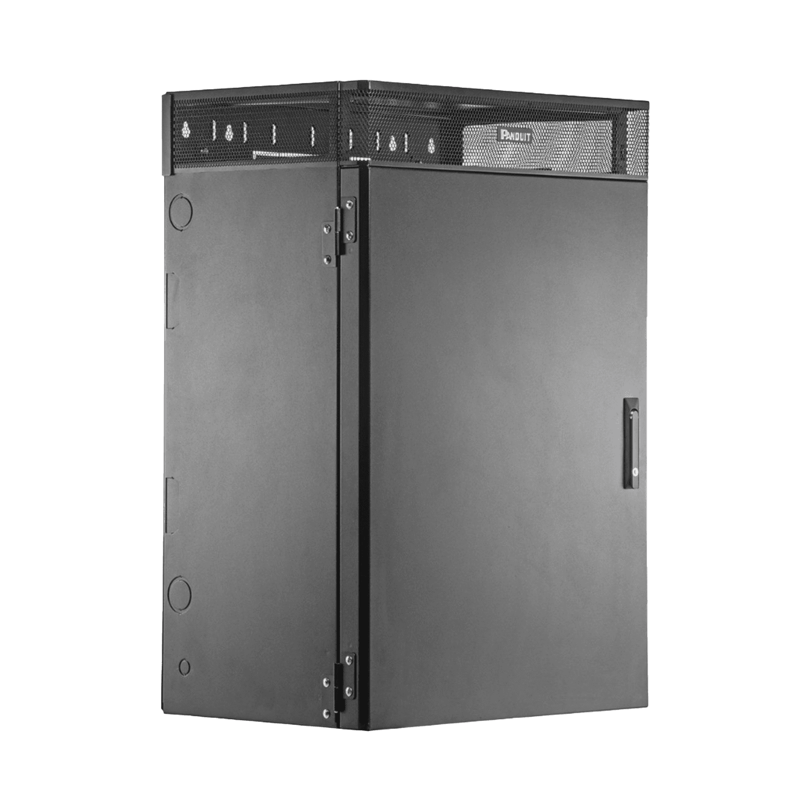 Gabinete de Montaje en Pared TrueEdge™, Con 9 UR para Equipo Activo y 9 UR para Paneles de Parcheo, Fabricado en Acero, Color Negro WME9BL - PANDUIT