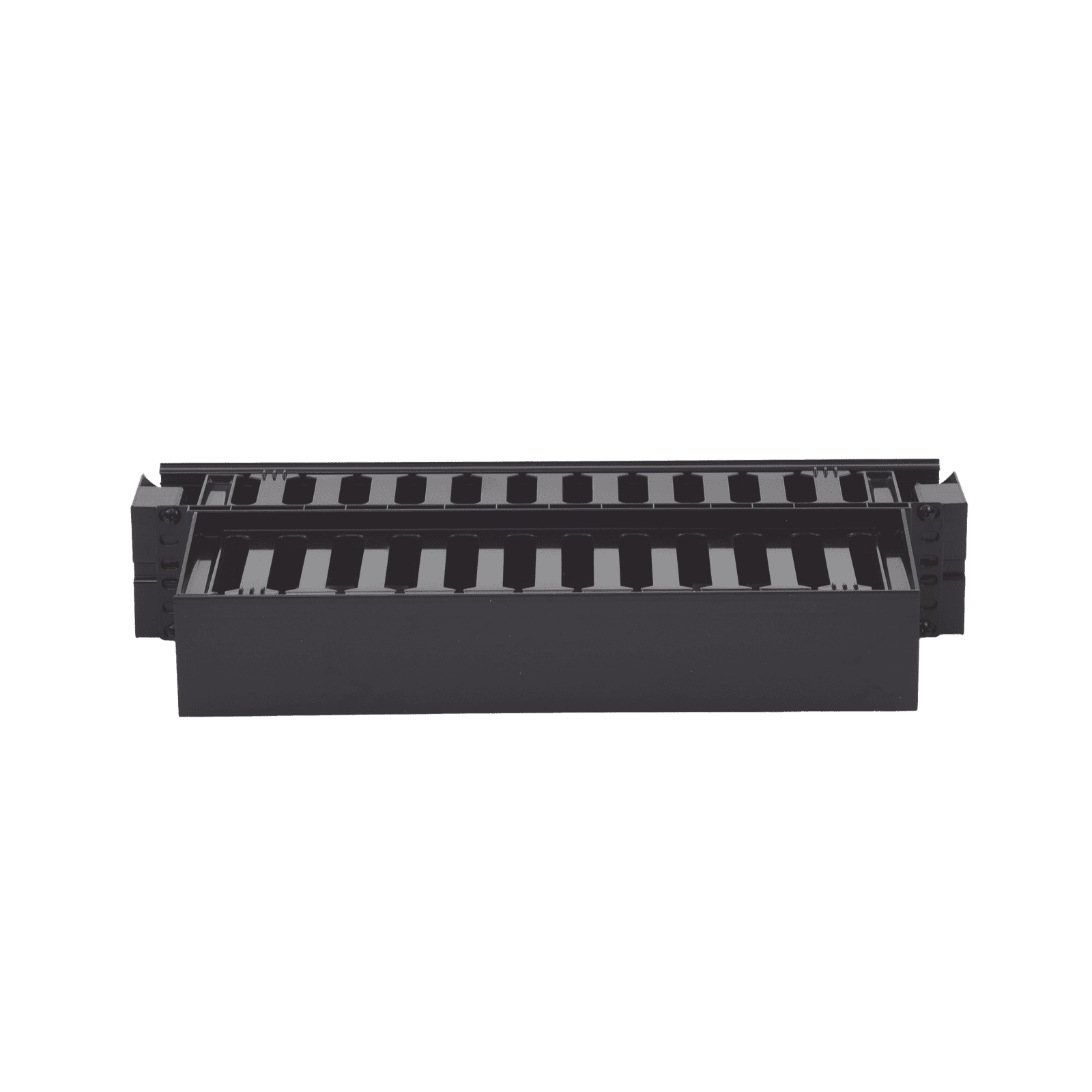 Organizador de Cables Horizontal PatchLink, Doble (Frontal y Posterior), Con Tapa Extendida, Para Rack de 19in, 2UR WMPH2E - PANDUIT