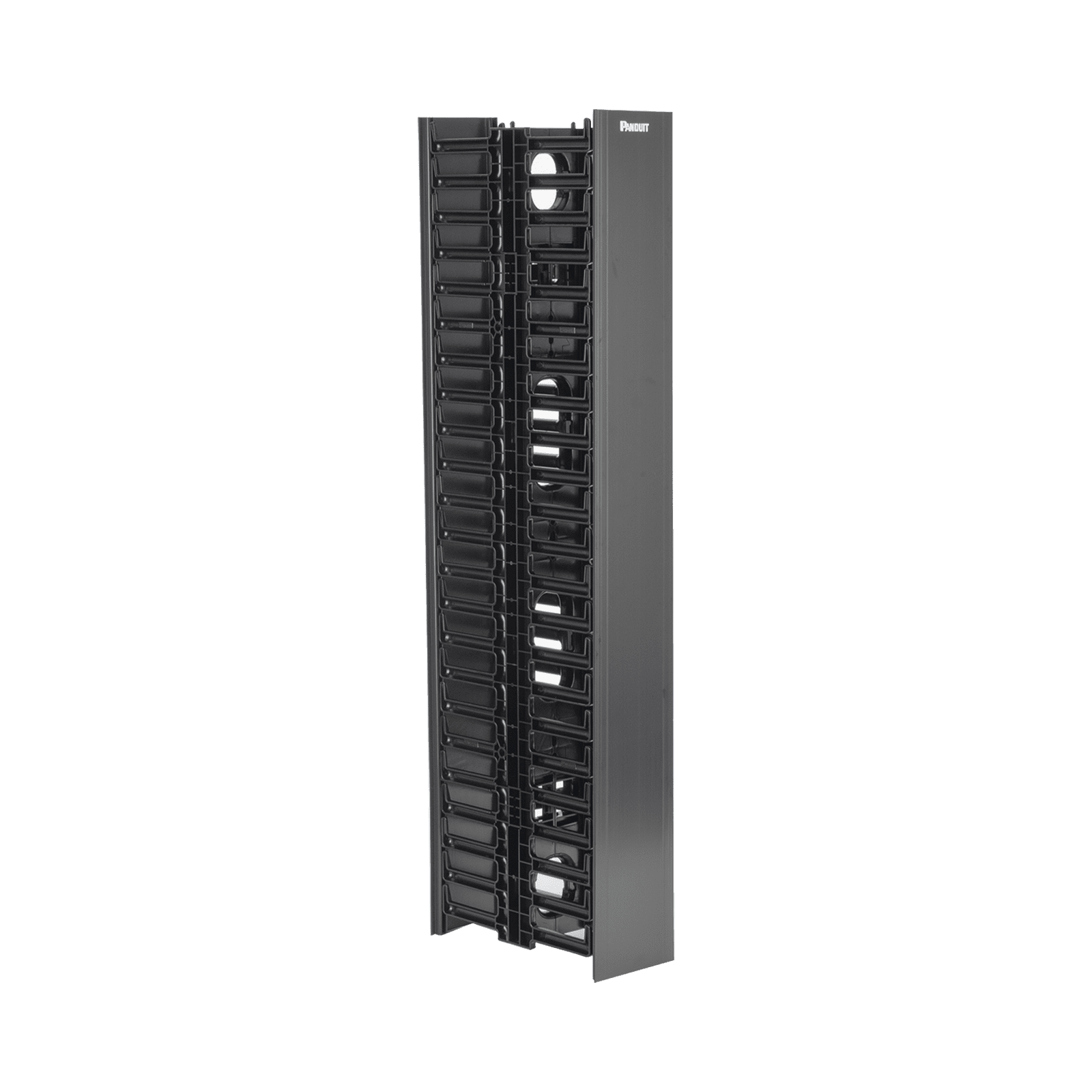 Organizador Vertical NetRunner, Doble (Frontal y Posterior), de 22.5 UR, 4.9in de Ancho, Color Negro WMPV22E - PANDUIT