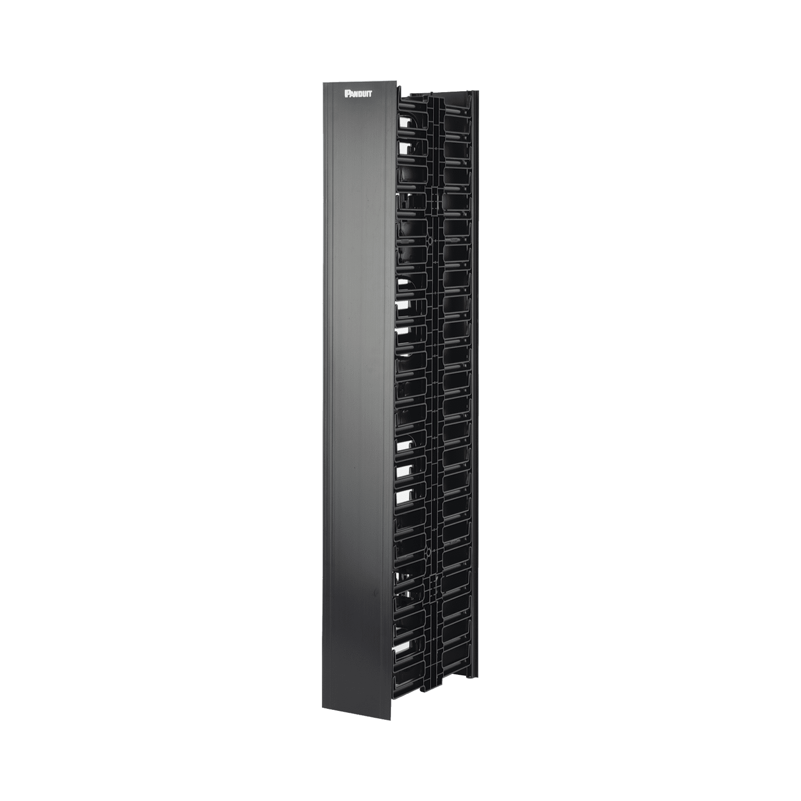 Organizador Vertical NetRunner, Doble (Frontal y Posterior), de 22.5 UR, 4.9in de Ancho, Color Negro WMPV22E - PANDUIT