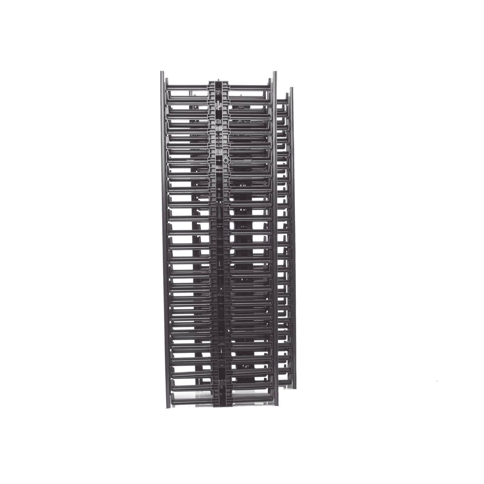 Organizador Vertical NetRunner, Doble (Frontal y Posterior), para Rack Abierto de 45 Unidades, 6.7in de Ancho, Color Negro WMPVHC45E - PANDUIT