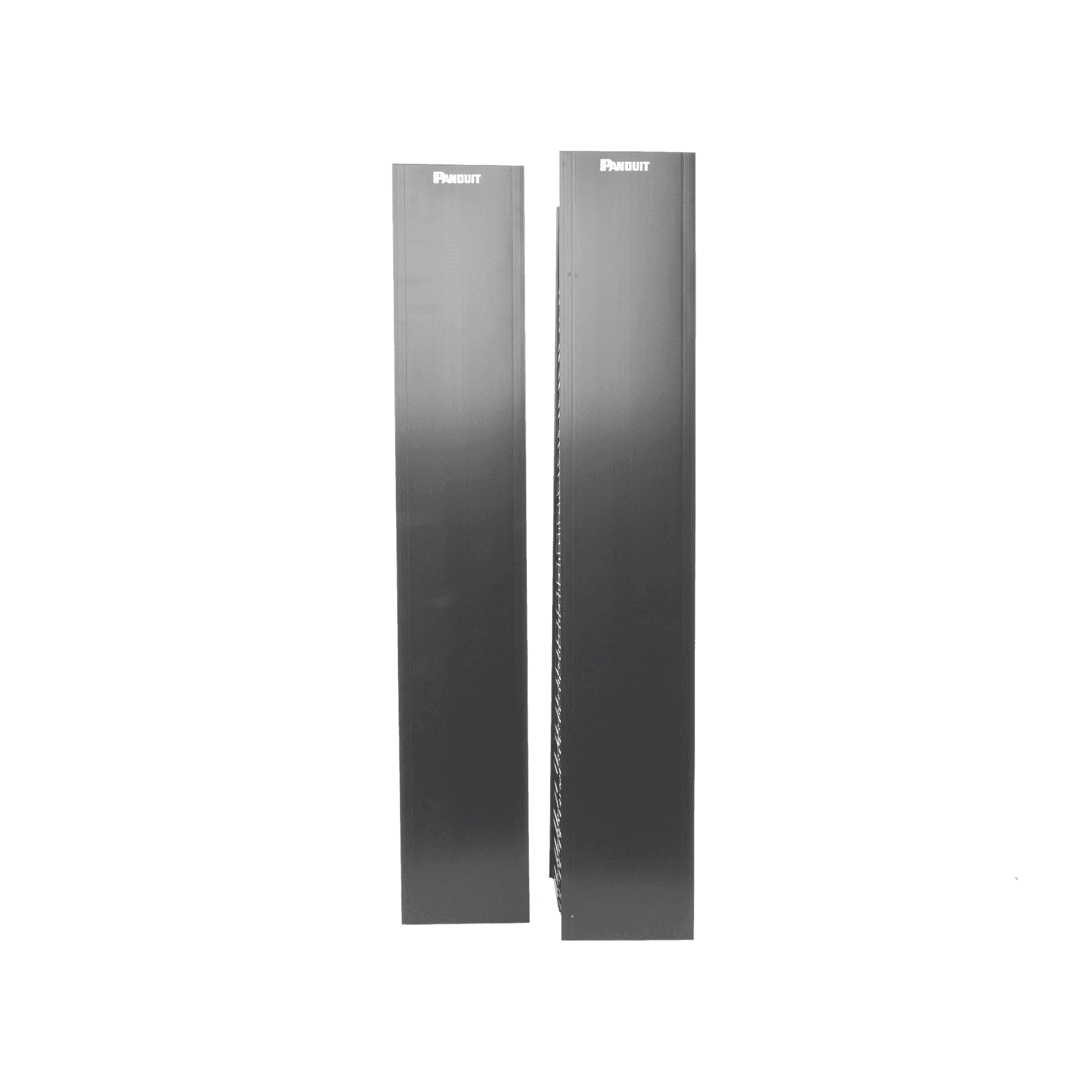 Organizador Vertical NetRunner, Doble (Frontal y Posterior), para Rack Abierto de 45 Unidades, 6.7in de Ancho, Color Negro WMPVHC45E - PANDUIT