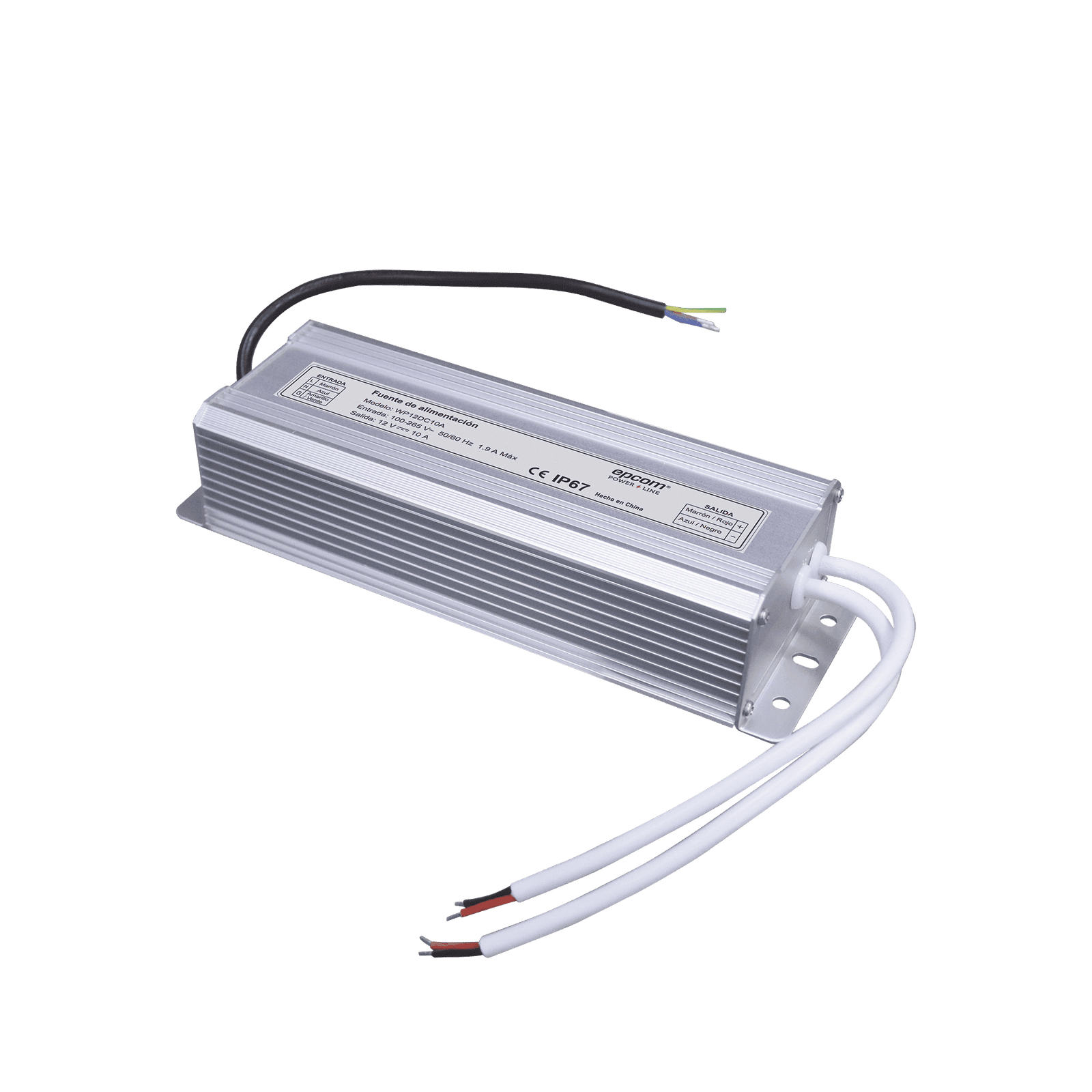 FUENTE DE ALIMENTACION PARA INTEMPERIE WATERPROOF 12 V @ 10 A WP12DC10A - EPCOM POWERLINE