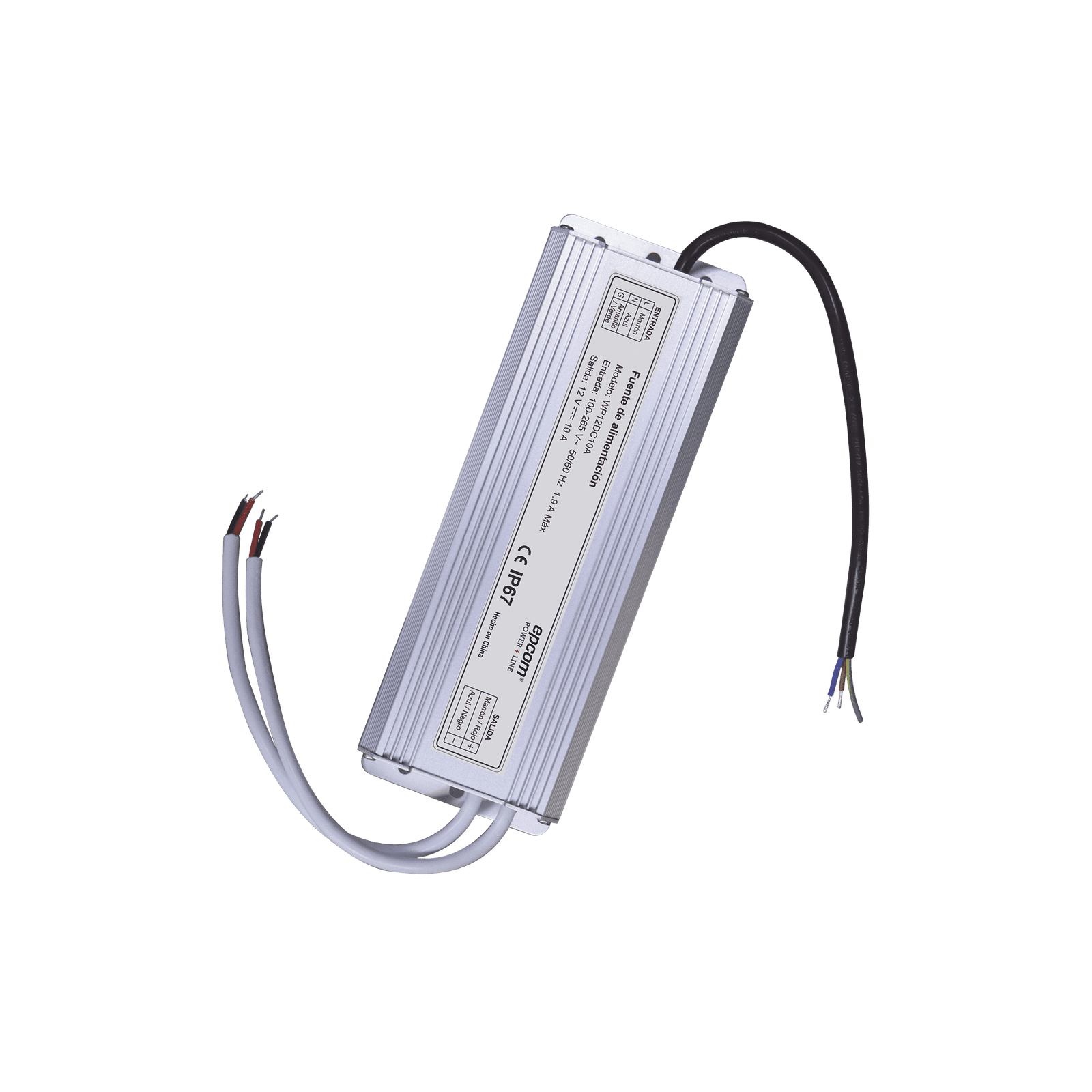 FUENTE DE ALIMENTACION PARA INTEMPERIE WATERPROOF 12 V @ 10 A WP12DC10A - EPCOM POWERLINE