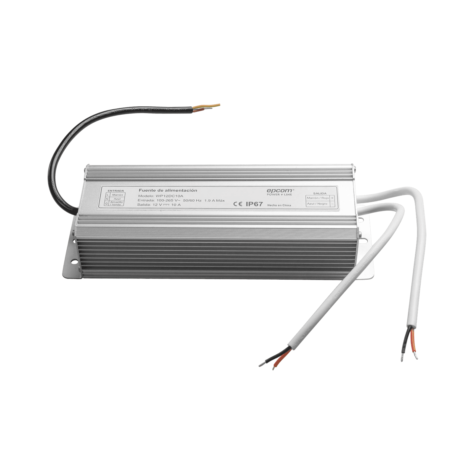 FUENTE DE ALIMENTACION PARA INTEMPERIE WATERPROOF 12 V @ 10 A WP12DC10A - EPCOM POWERLINE