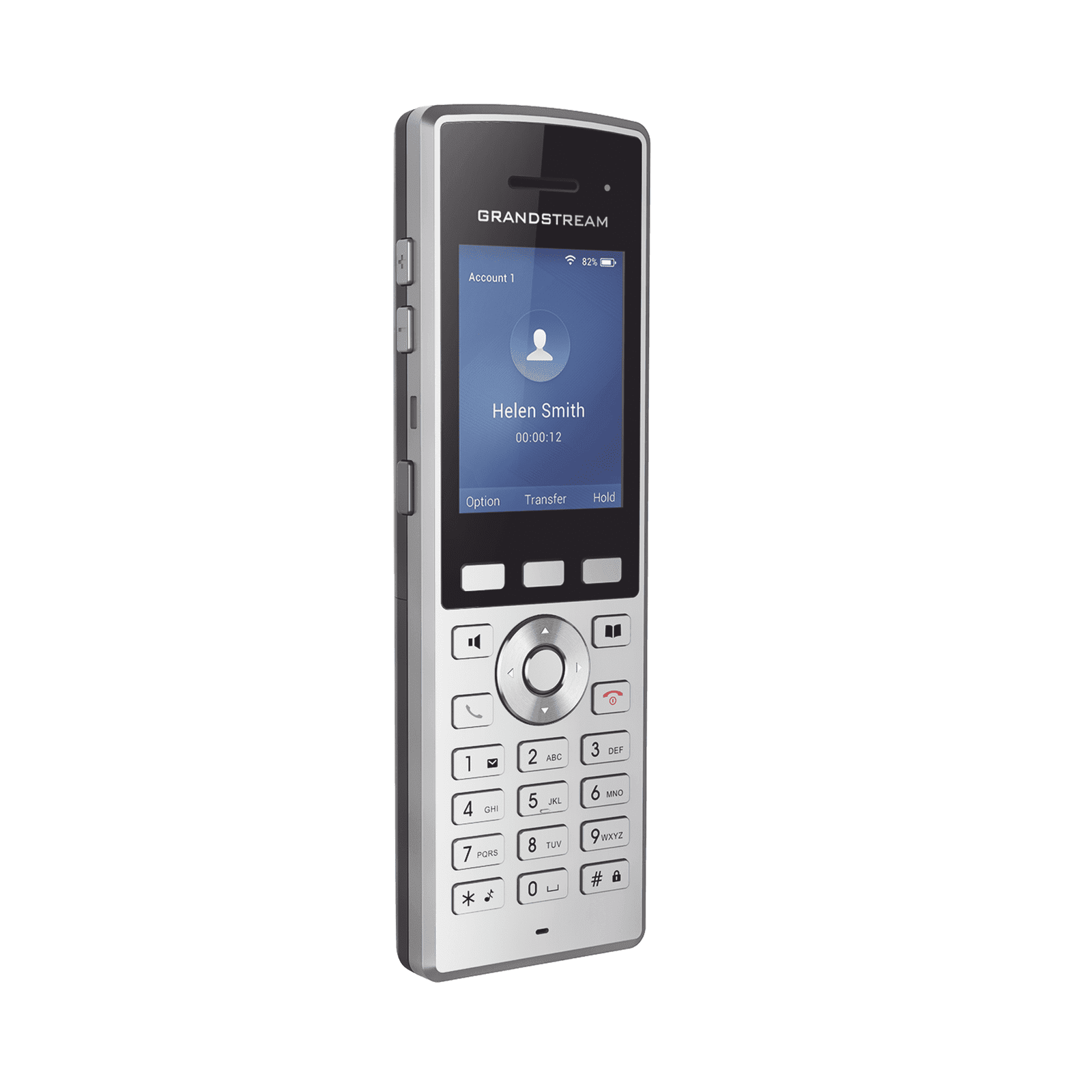 Teléfono WiFi portátil empresarial con 2 lineas y cuentas SIP, Bluetooth y botón Push-to-talk WP822 - Grandstream