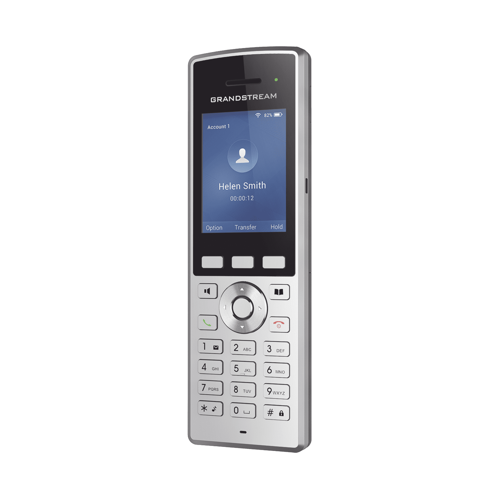 Teléfono WiFi portátil empresarial con 2 lineas y cuentas SIP, Bluetooth y botón Push-to-talk WP822 - Grandstream