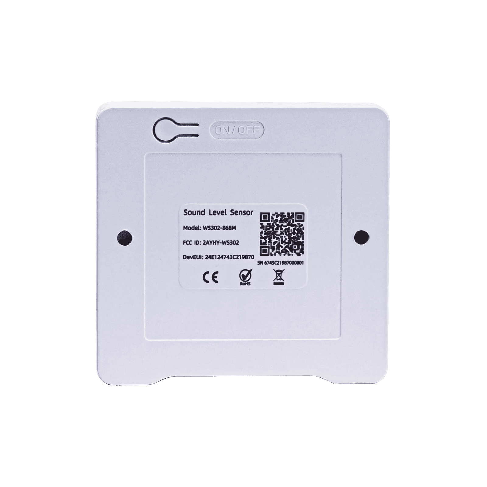 Sensor de Ruido para Monitoreo Acústico en Espacios Inteligentes con LoRaWAN WS302-915M - MILESIGHT