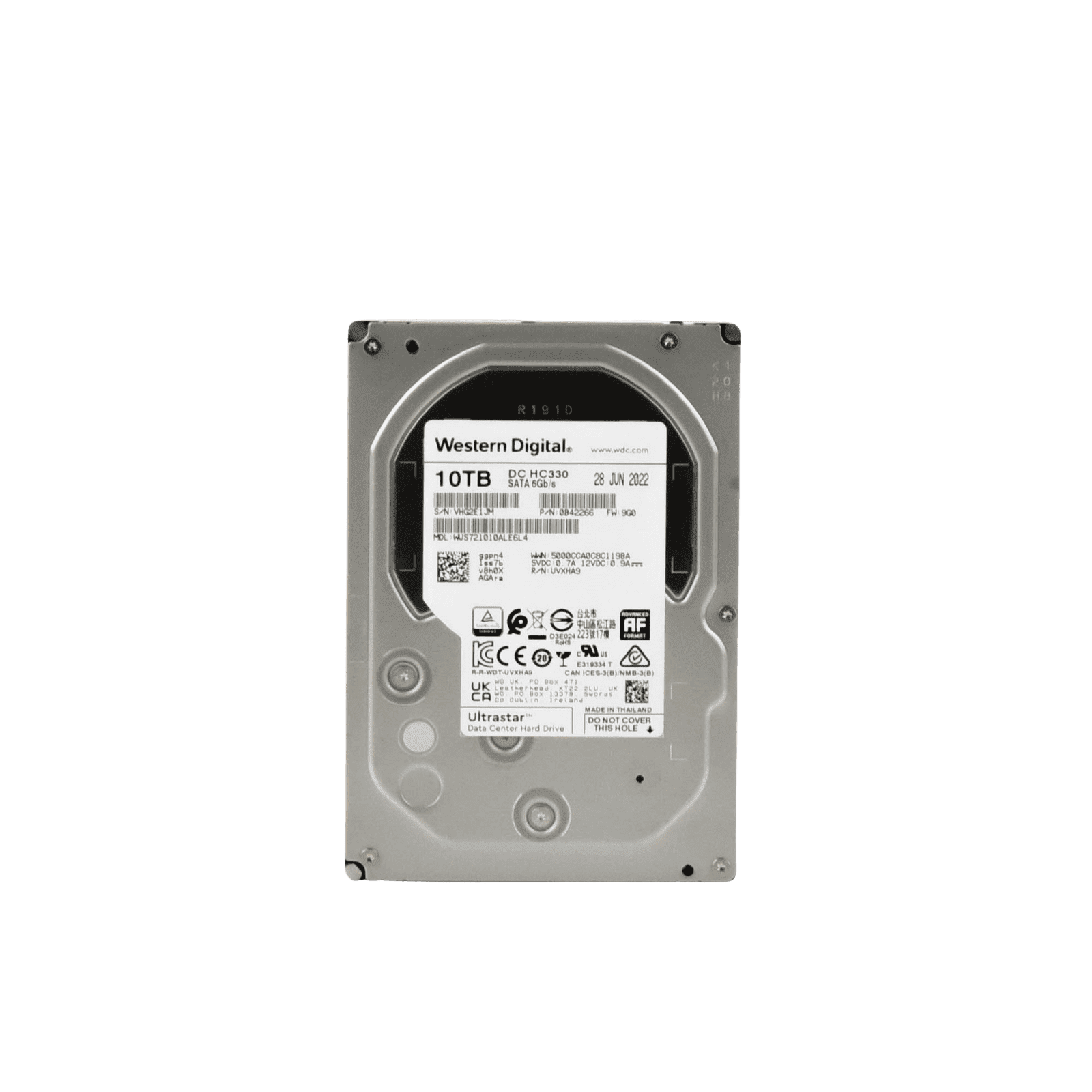 Disco Duro Enterprise 10 TB / Wester Digital (WD) / Serie Ultrastar / Recomendado para Data Center y NVRs de Alta Capacidad / Alto Performace WUS721010ALE6L4 - Western Digital (WD)