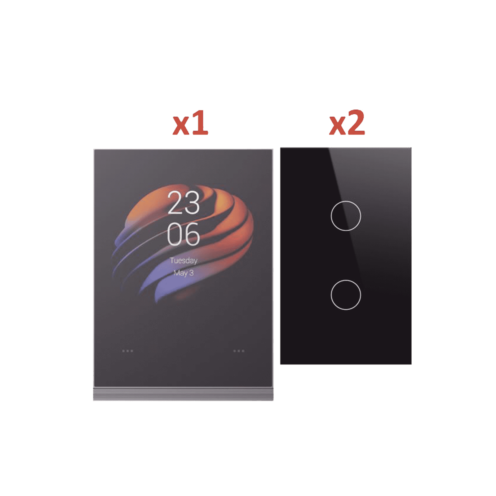 (Wifi) KIT 3 apagadores inteligentes ZigBee y 1 Pantalla de control touch táctil SH3S1DK - SMARTHOME BY EPCOM