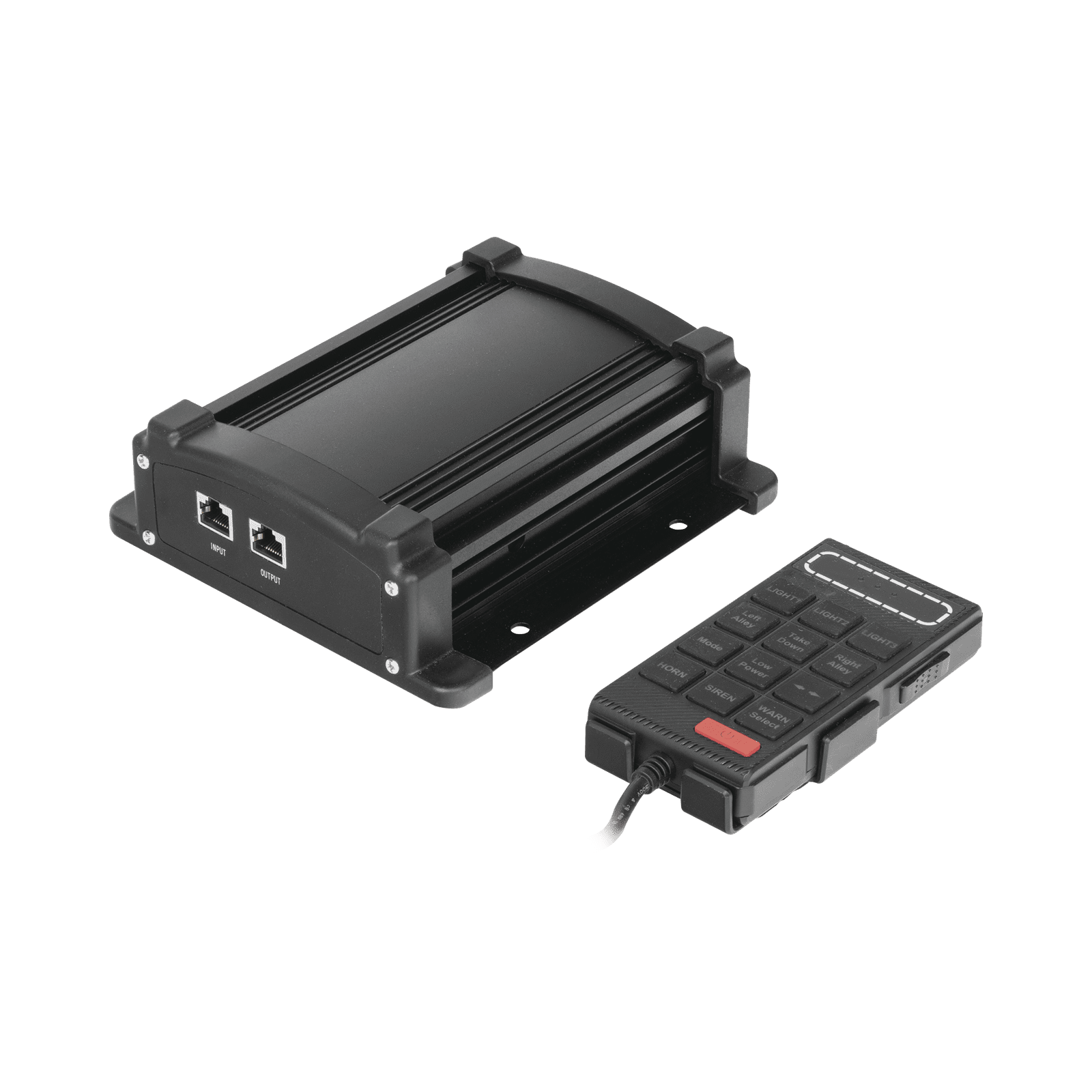 Sirena Vehicular de 100W de Potencia Con Controlador Unimando, Micrófono, Control de Tonos y Patrones de destello de Barras de Luces Serie X67 / X75 X100F - EPCOM INDUSTRIAL SIGNALING