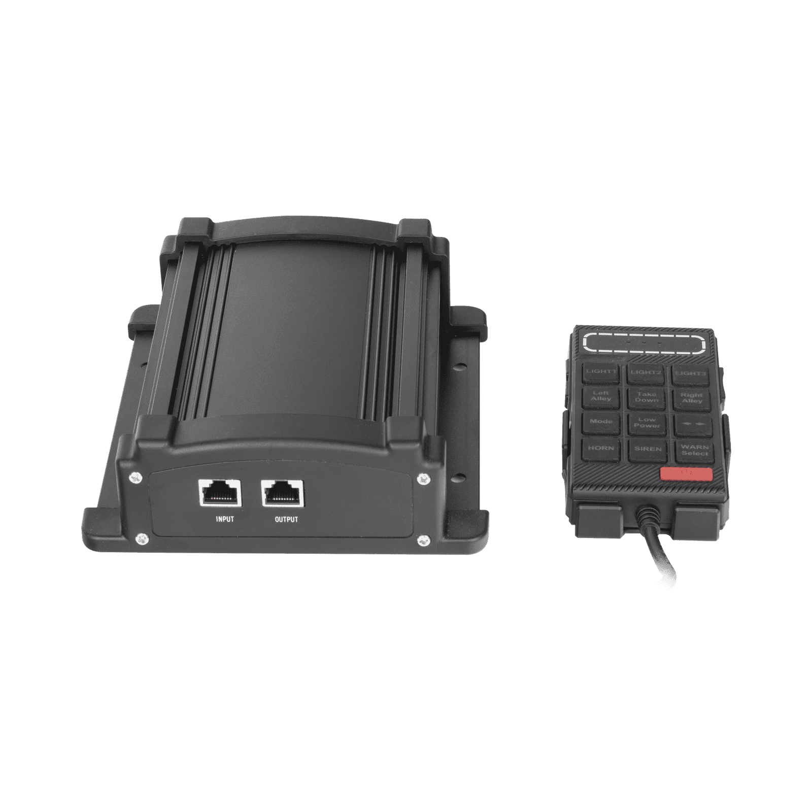 Sirena Vehicular de 100W de Potencia Con Controlador Unimando, Micrófono, Control de Tonos y Patrones de destello de Barras de Luces Serie X67 / X75 X100F - EPCOM INDUSTRIAL SIGNALING