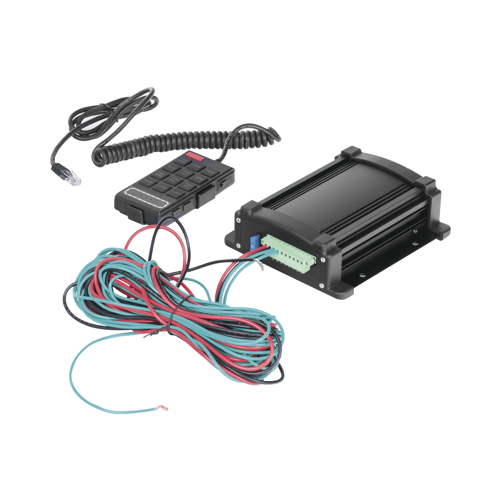Sirena Vehicular de 100W de Potencia Con Controlador Unimando, Micrófono, Control de Tonos y Patrones de destello de Barras de Luces Serie X67 / X75 X100F - EPCOM INDUSTRIAL SIGNALING