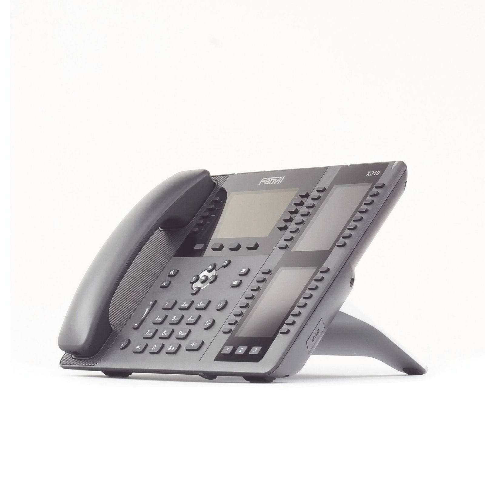 Teléfono IP ideal para recepción hasta 20 líneas SIP, PoE, 106 botones DSS, Bluetooth integrado para diademas, puertos Gigabit, soporta recepción video X-210 - FANVIL