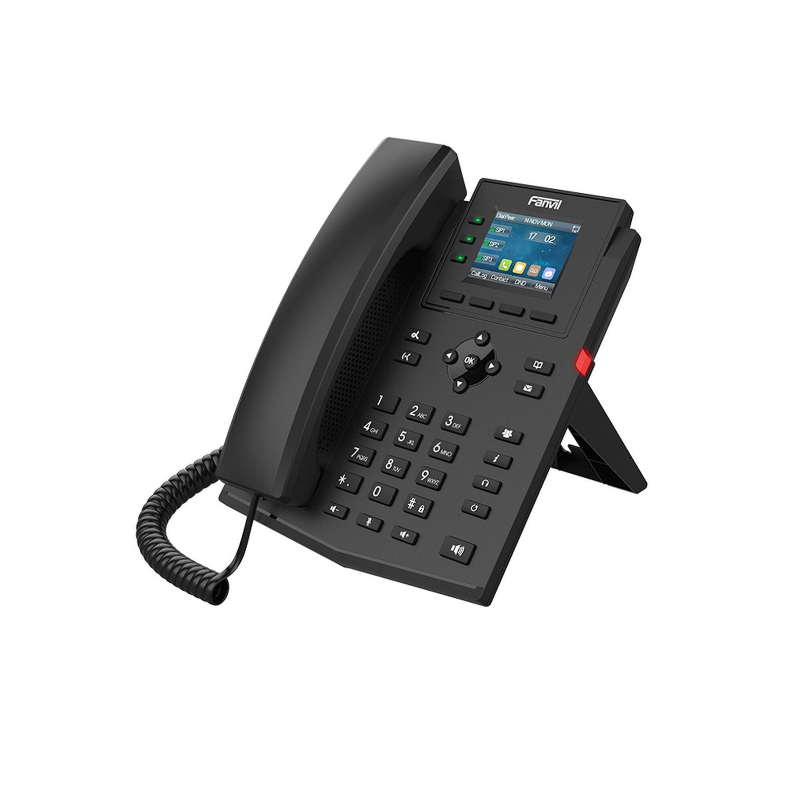 Teléfono 2 Hilos para switch PN8 y PN24 /empresarial para 4 líneas SIP con pantalla LCD de 2.4 pulgadas a color, Opus y conferencia de 6 vías, PoE. X302-2W - FANVIL