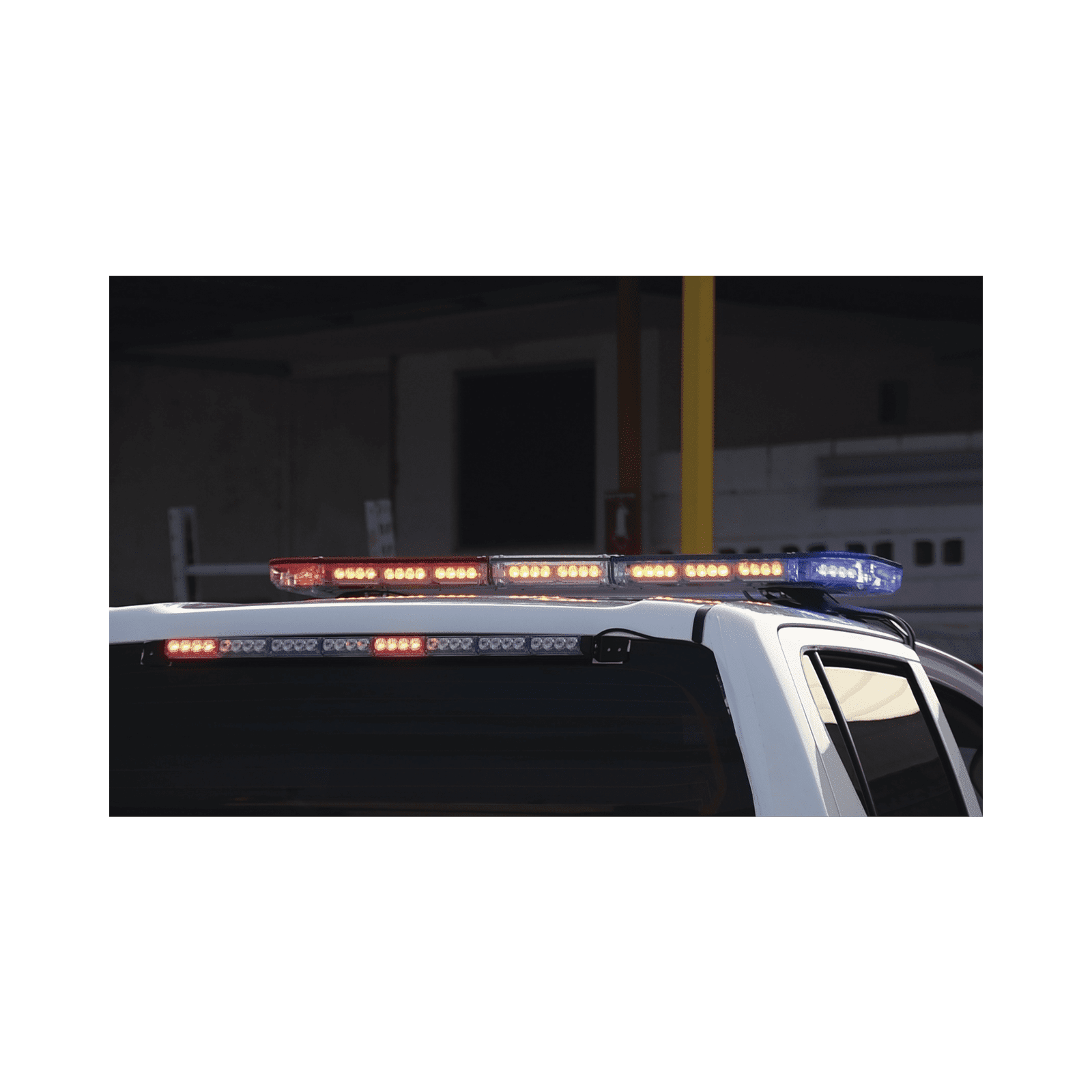 Barra de luces de 47″ rojo/azul, 88 LED, con control de tráfico en color ámbar, ideal para equipar unidades de seguridad publica X67-RBA - EPCOM INDUSTRIAL SIGNALING