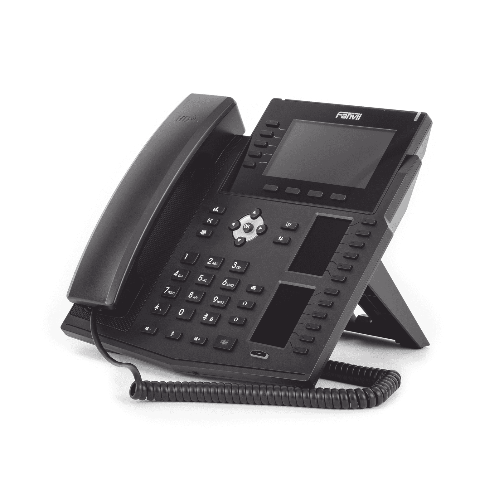 Teléfono IP Empresarial con Estándares Europeos, 20 lineas SIP con pantalla LCD a color, 60 teclas DSS/BLF, puertos Gigabit, IPv6, Opus , PoE/DC X6U - FANVIL
