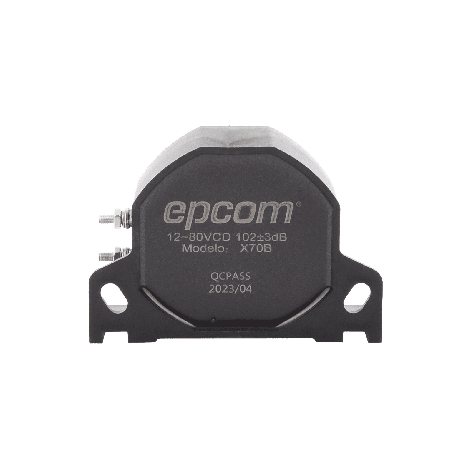 Alarma de Reversa Vehicular Profesional, 12-80 Vcc, 105±3dB X70B - EPCOM
