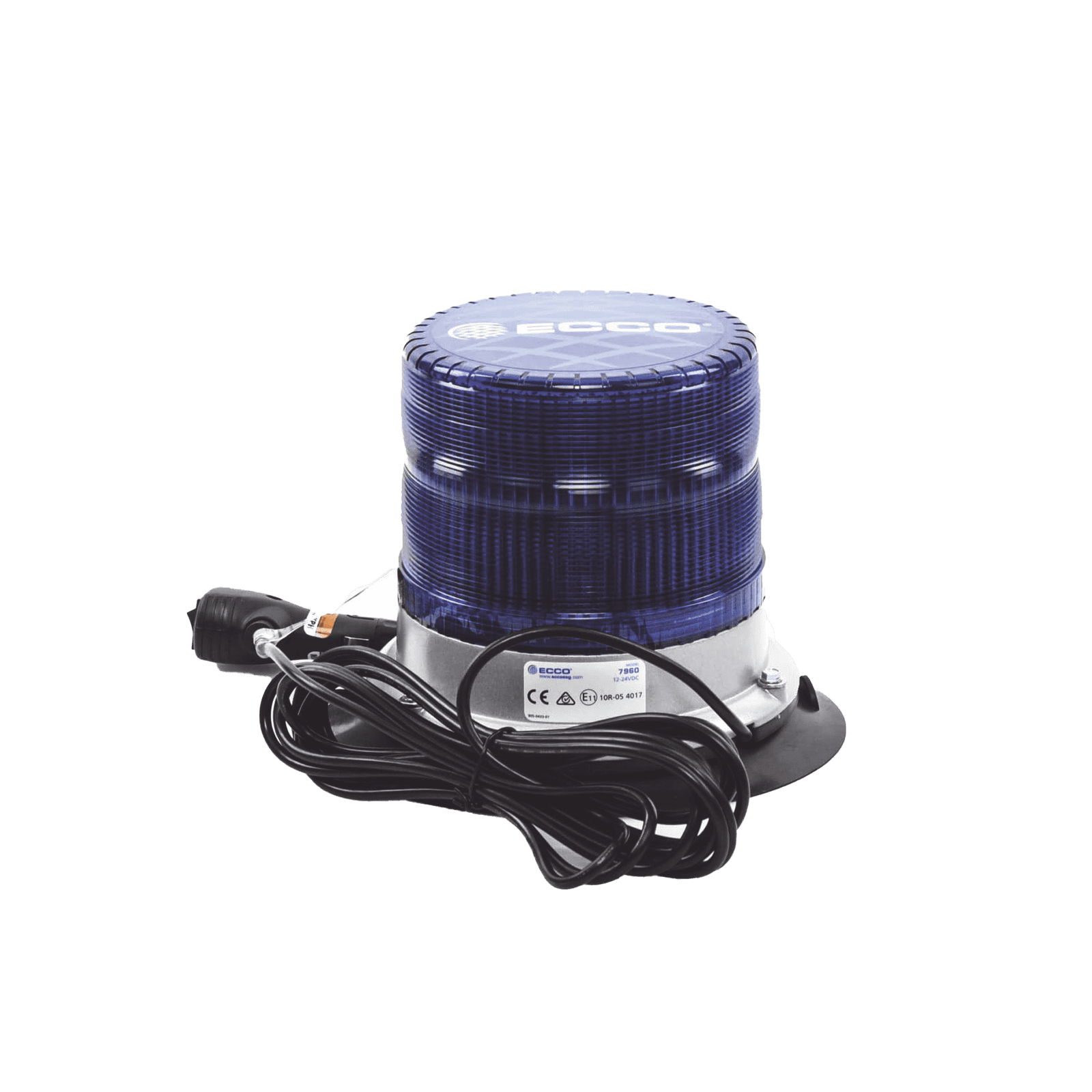 Baliza led pulso, 12-24vdc, 11 patrones de flash, montaje de imán de vacío, azul X7960BVM - ECCO