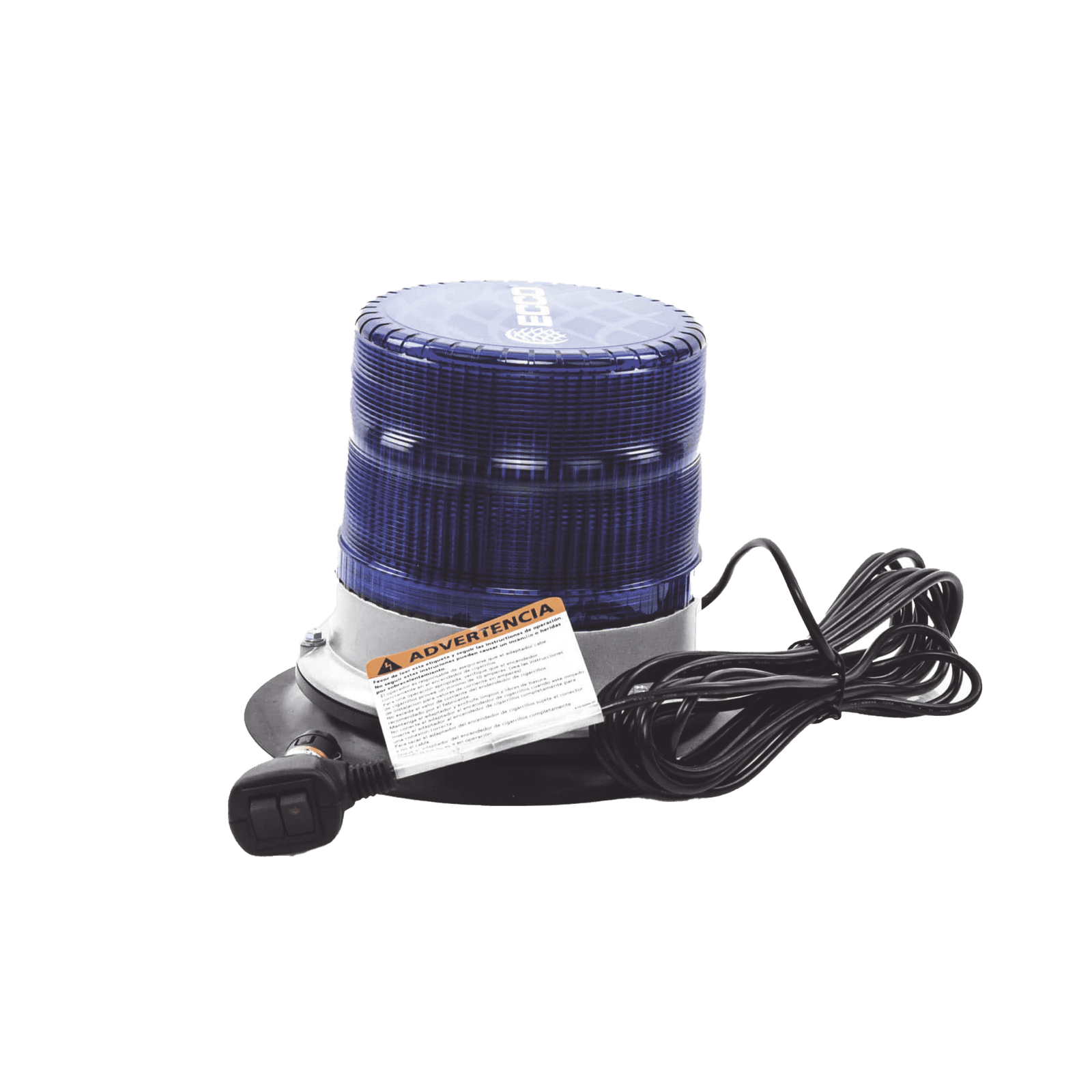 Baliza led pulso, 12-24vdc, 11 patrones de flash, montaje de imán de vacío, azul X7960BVM - ECCO
